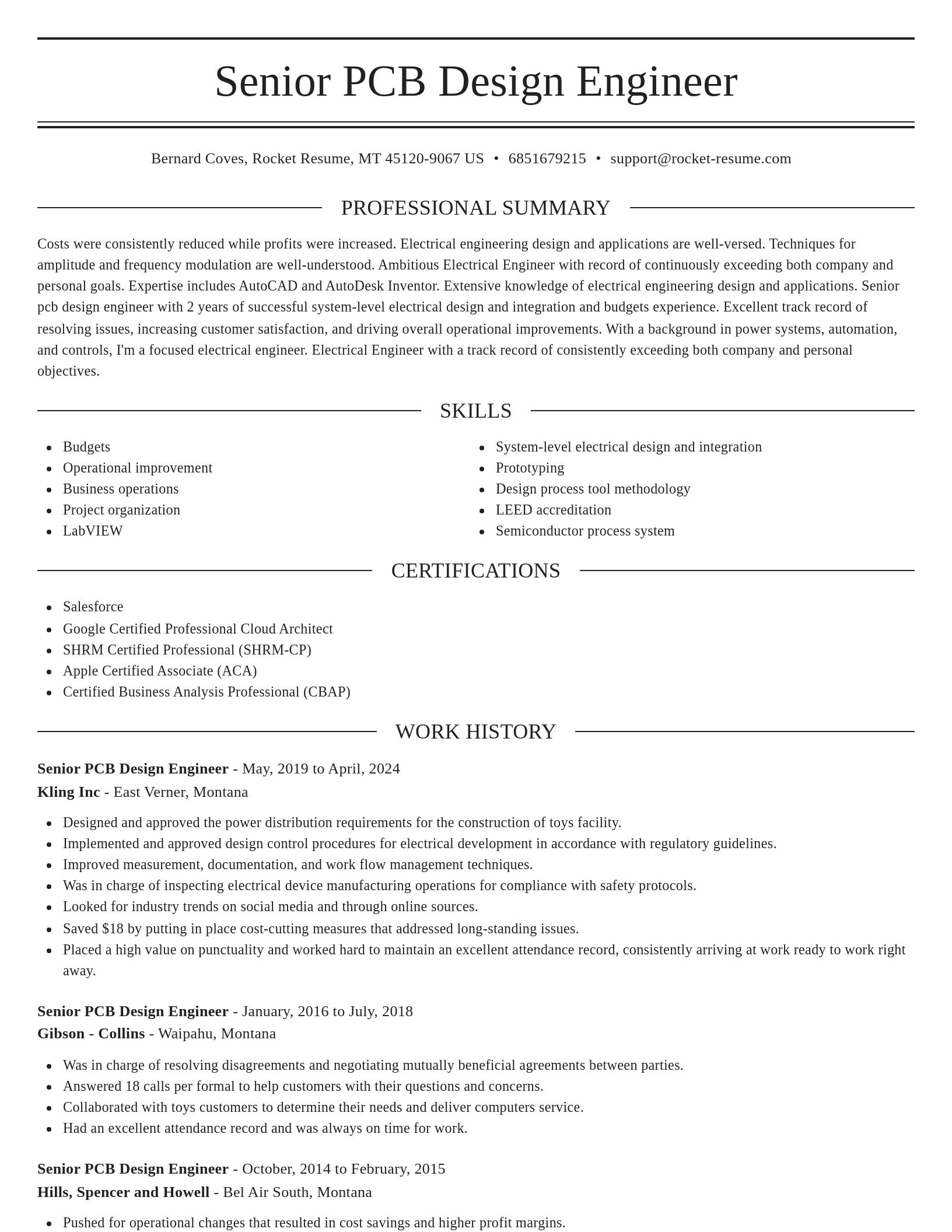 Elegant resume template