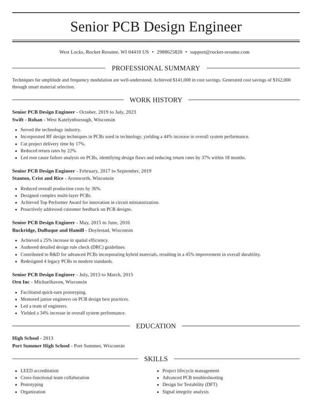 Elegant resume template