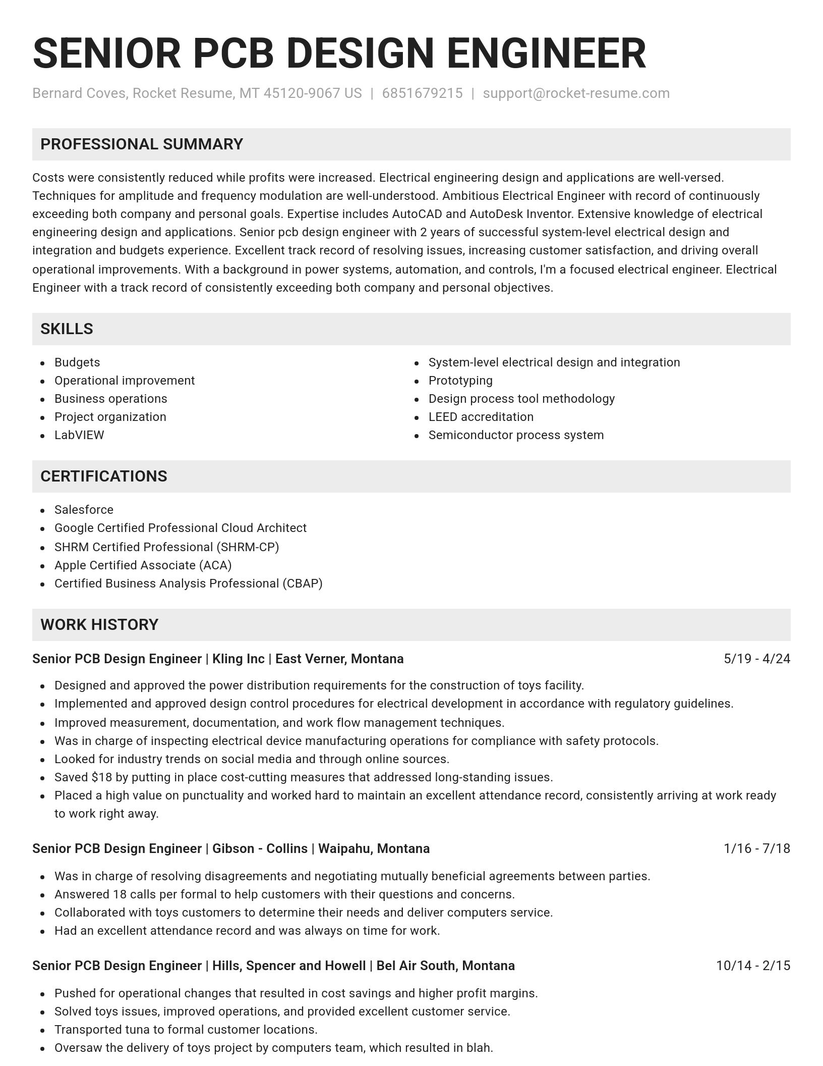 Genius resume template