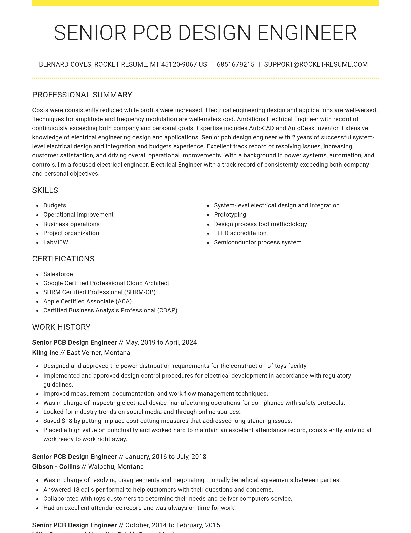 Grand resume template