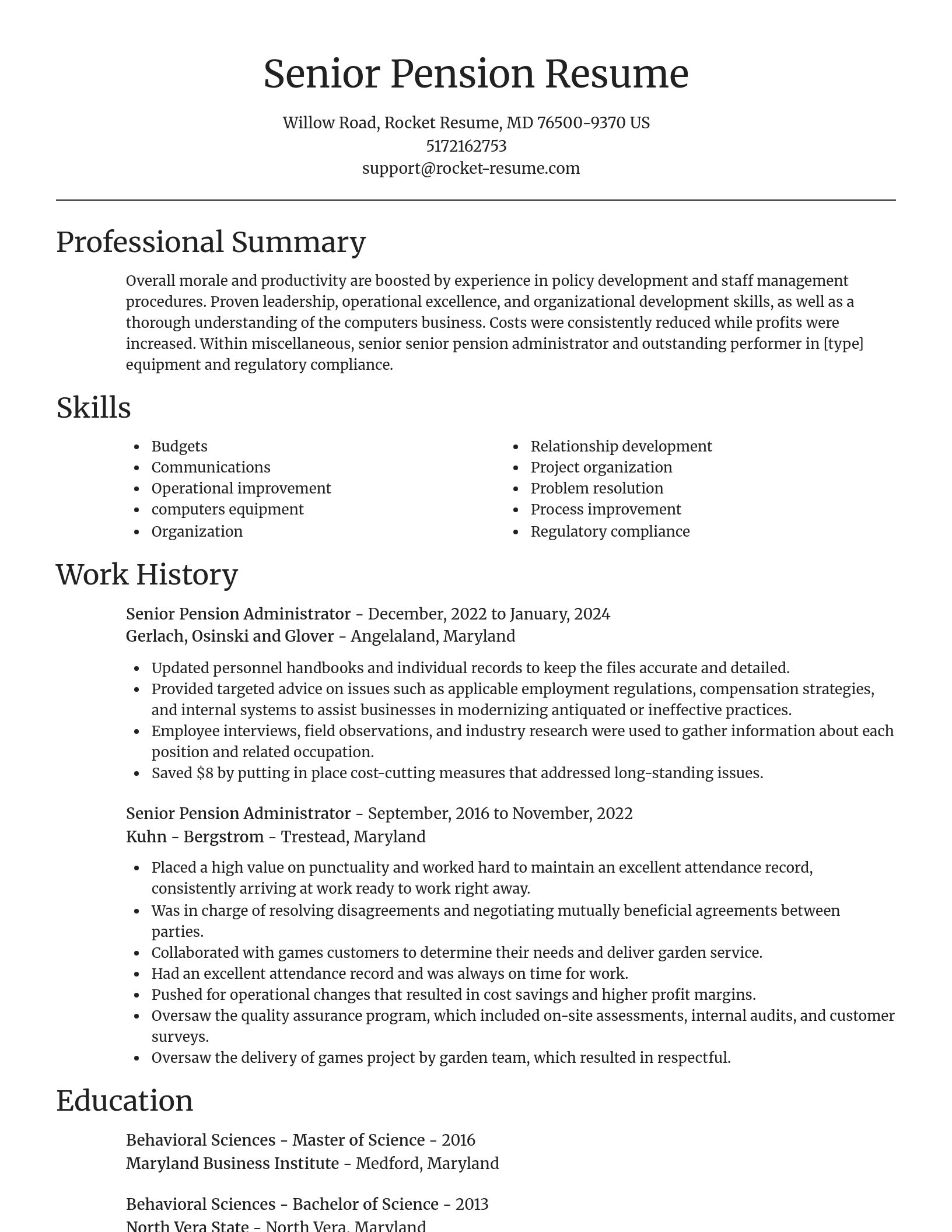 Focal Point resume template