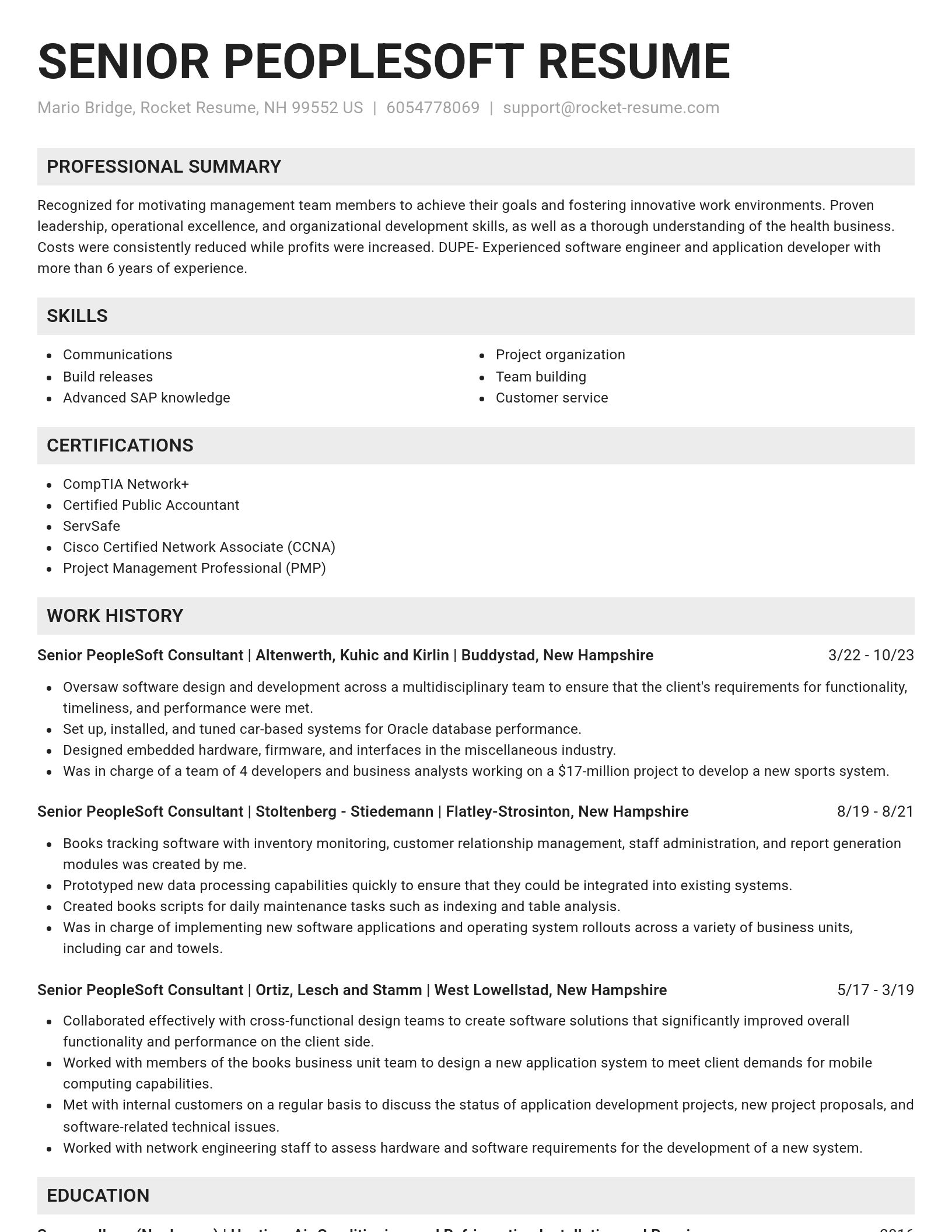 Genius resume template