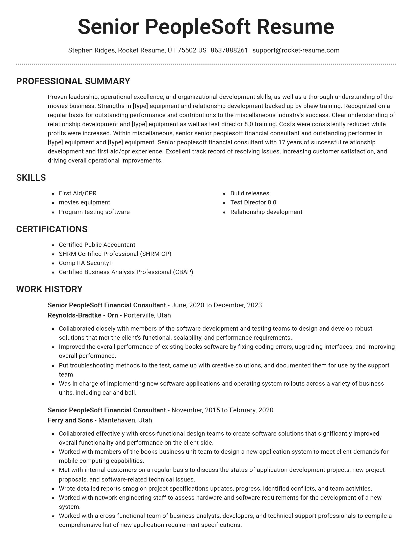 Brilliant resume template