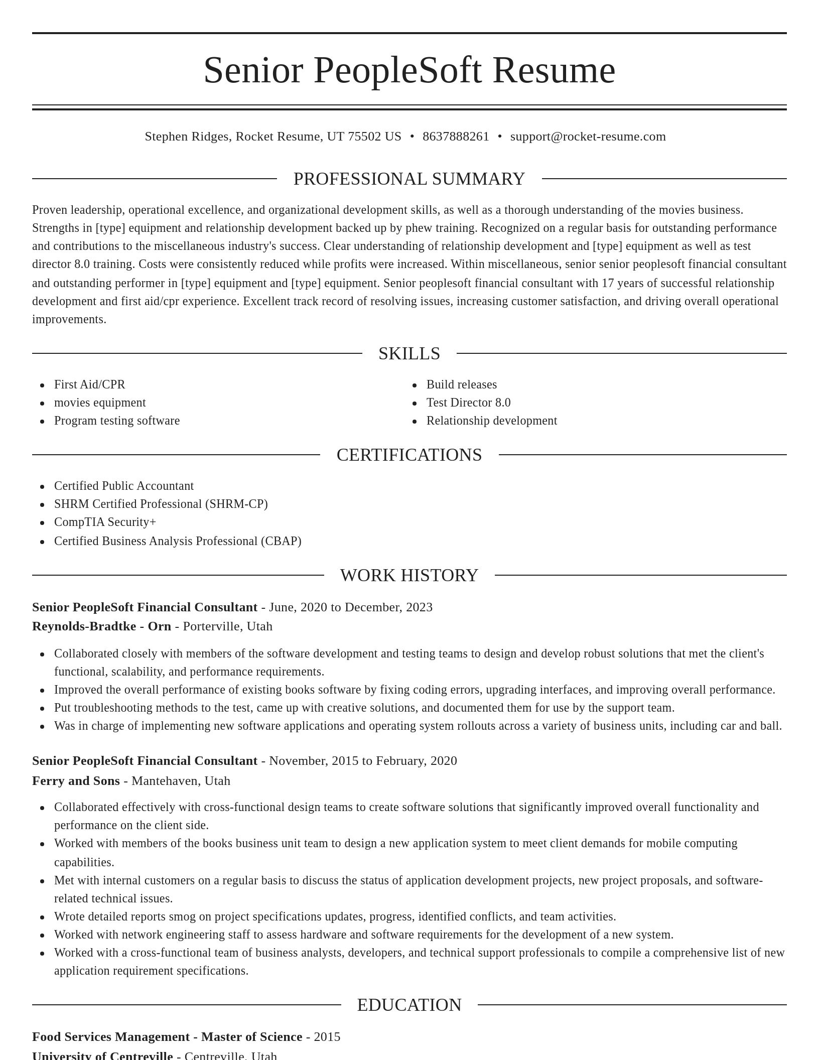 Elegant resume template