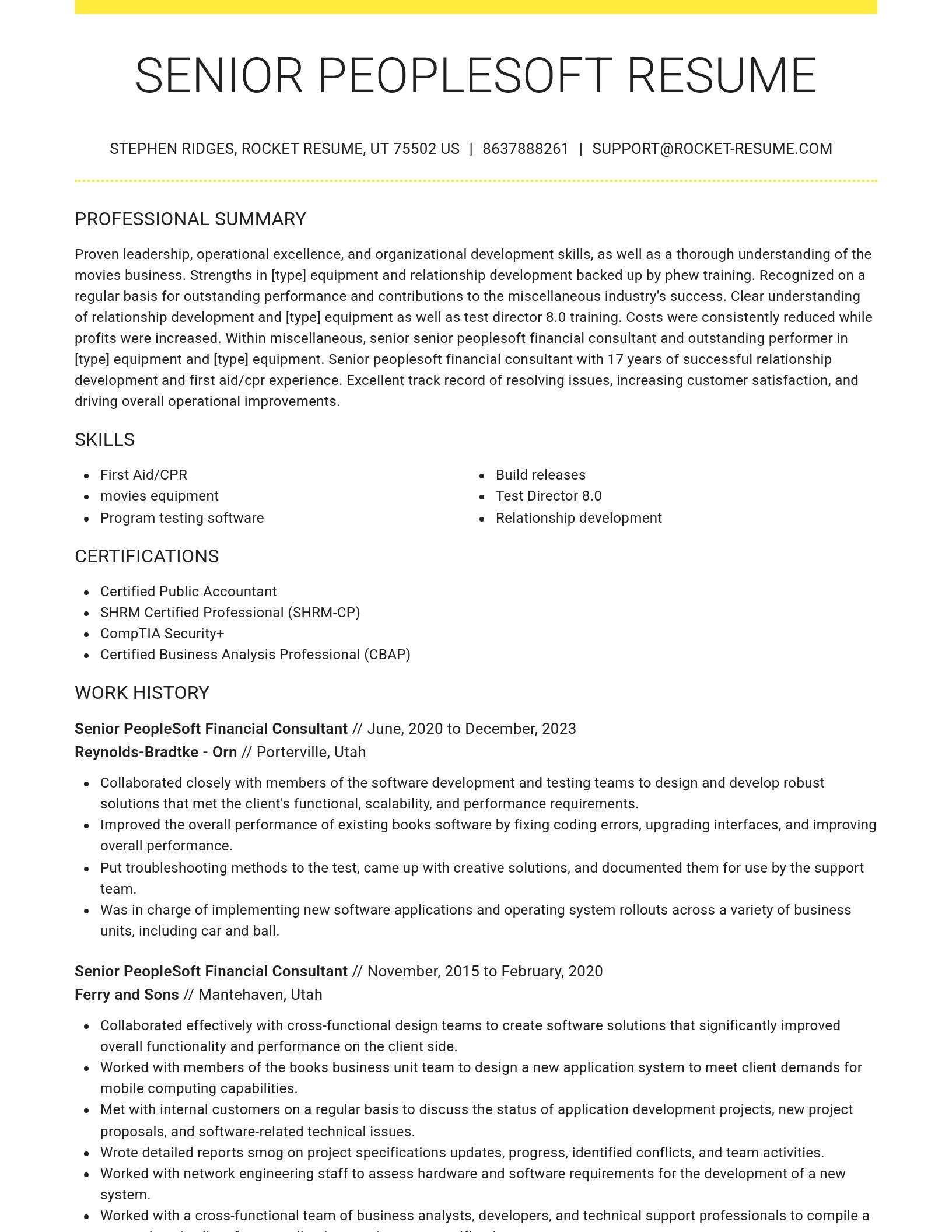 Grand resume template