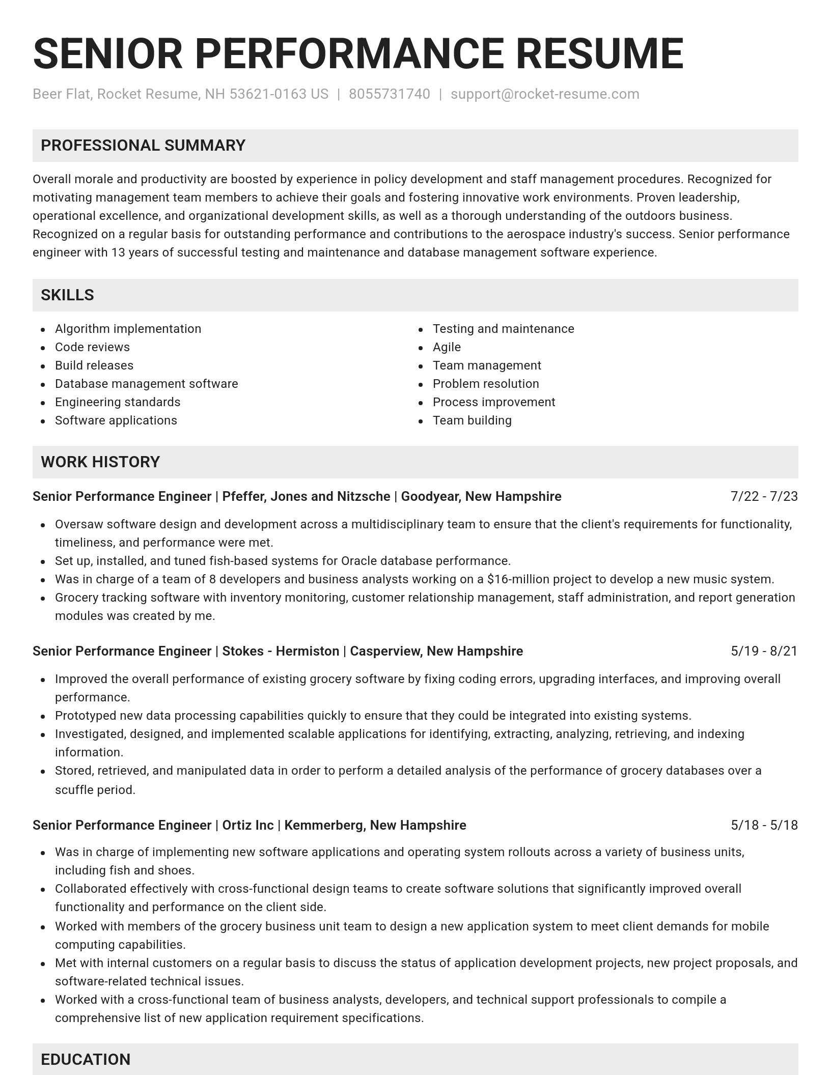 Genius resume template