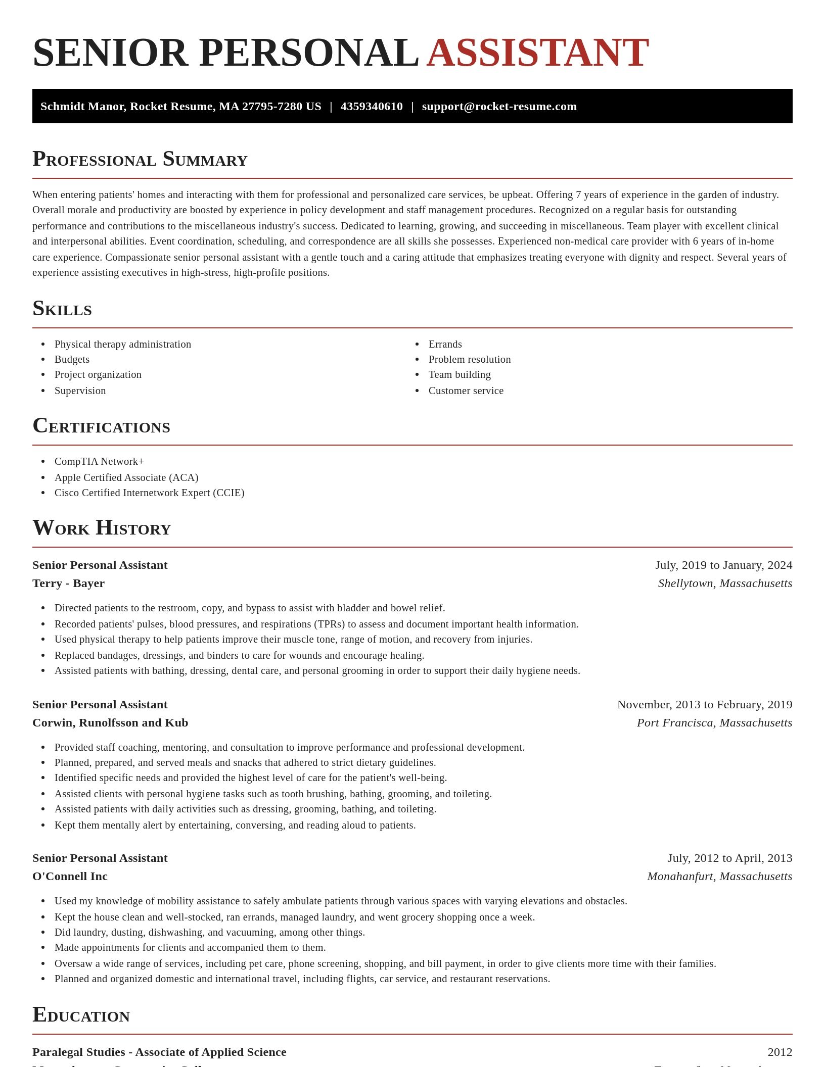 Exquisite resume template