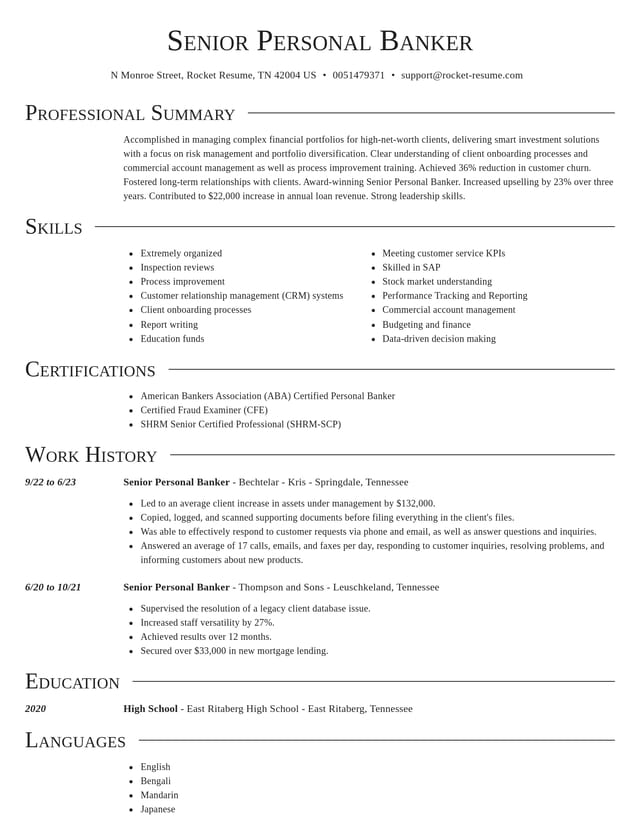 Director resume template