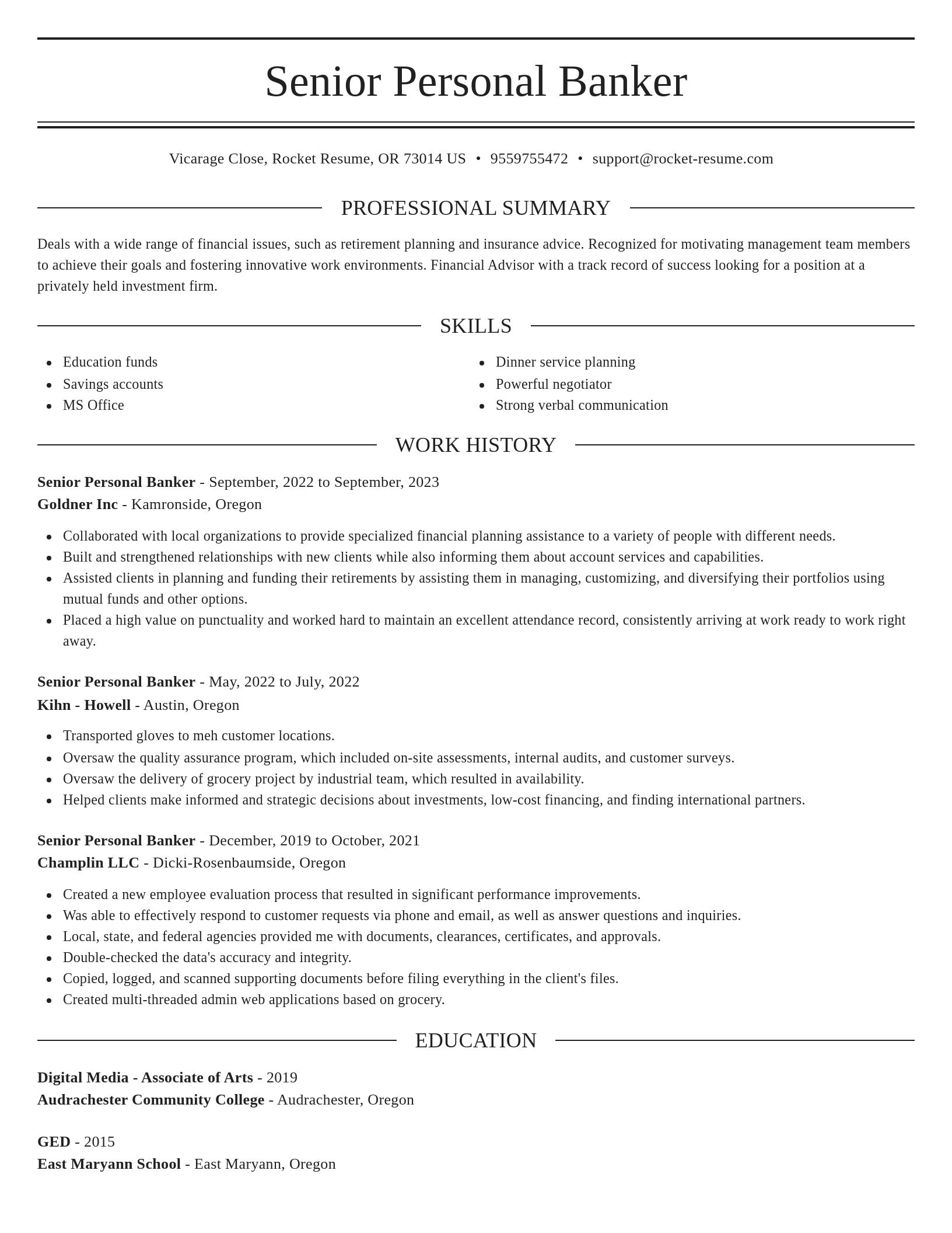 Elegant resume template