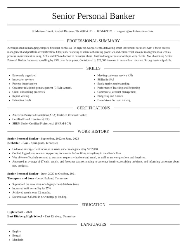 Elegant resume template