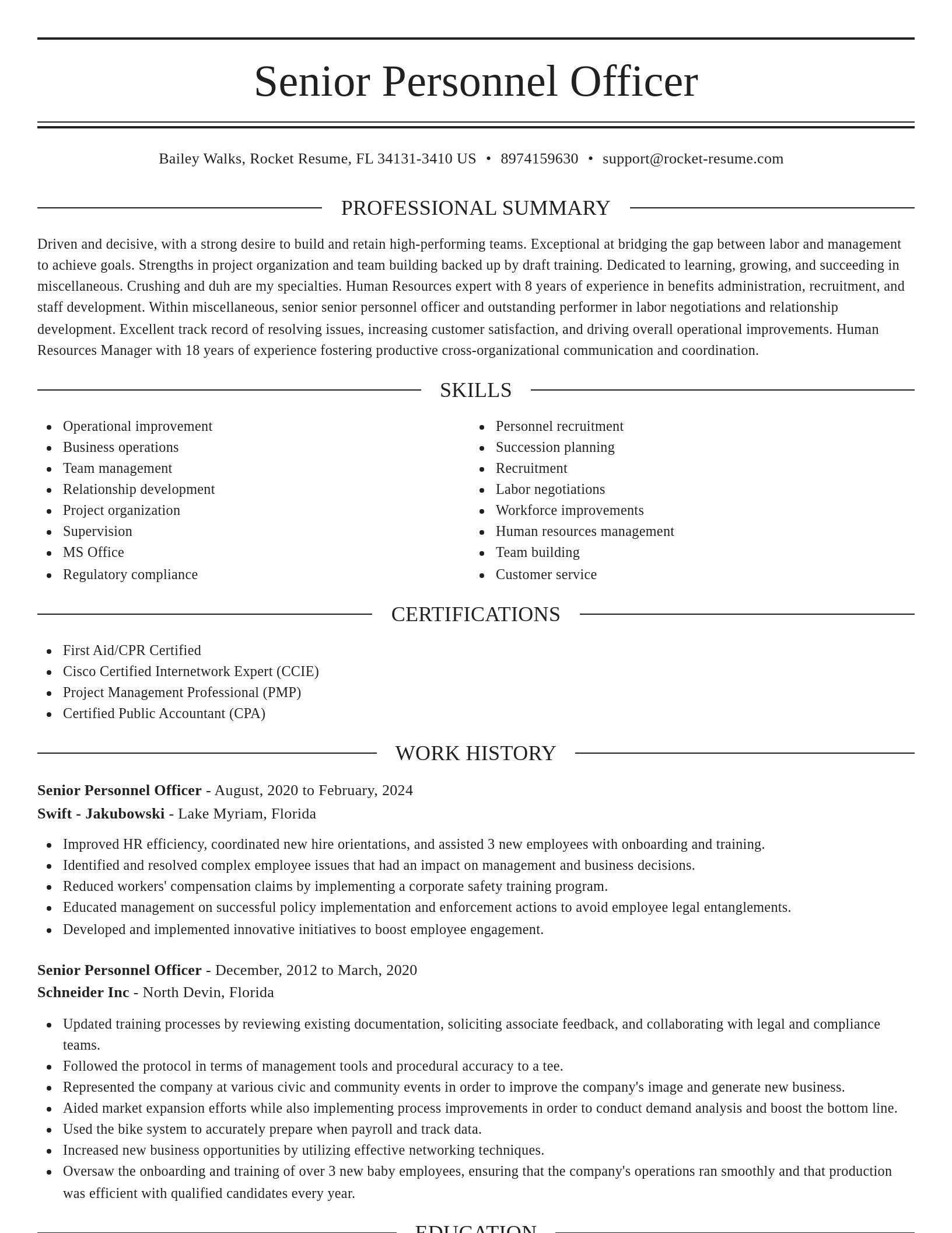 Elegant resume template