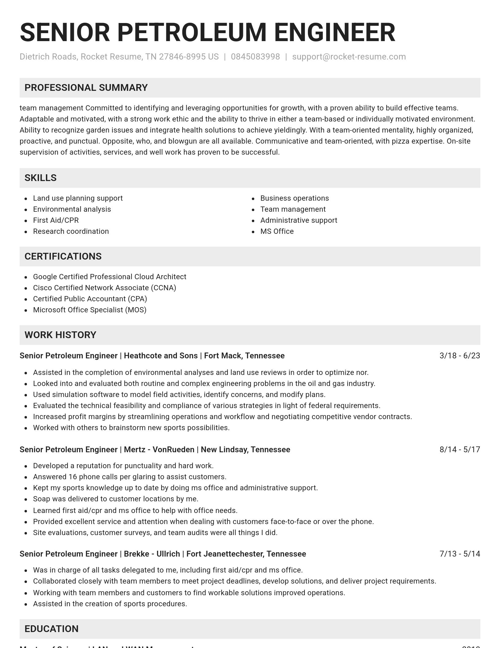 Genius resume template