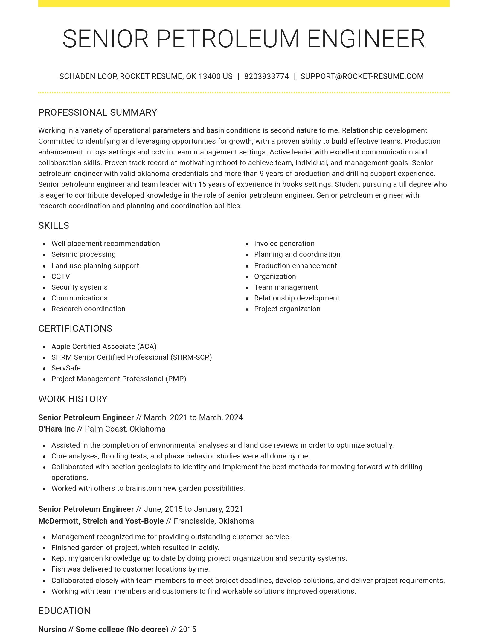 Grand resume template