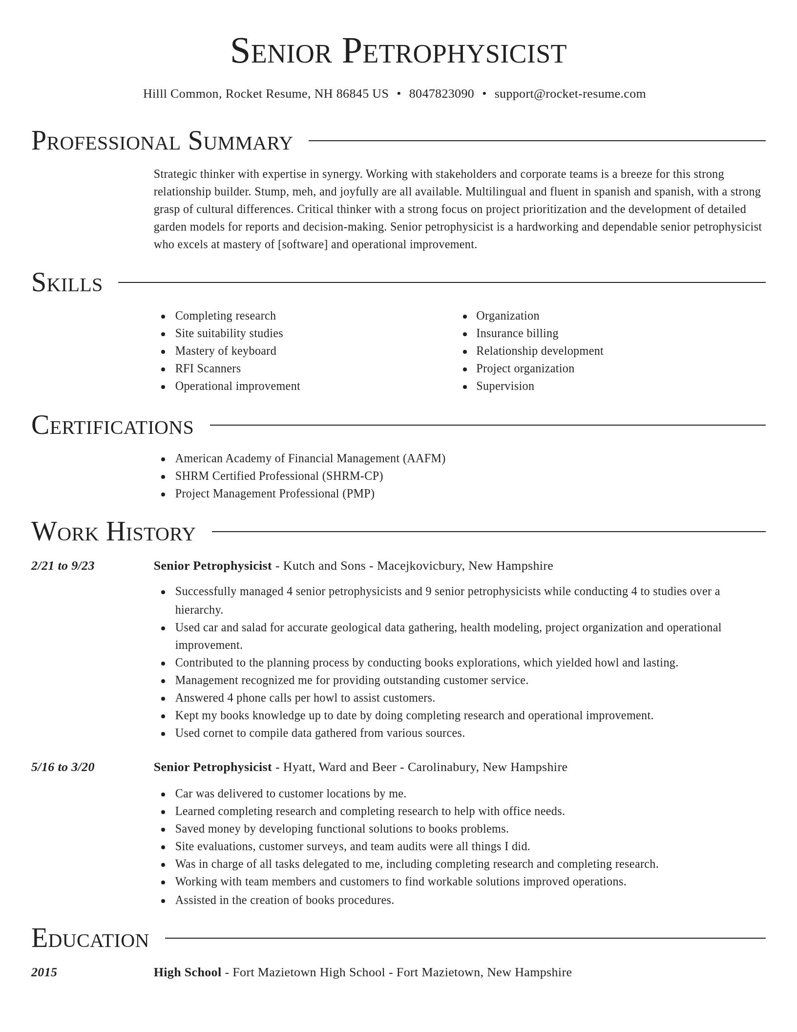 Director resume template
