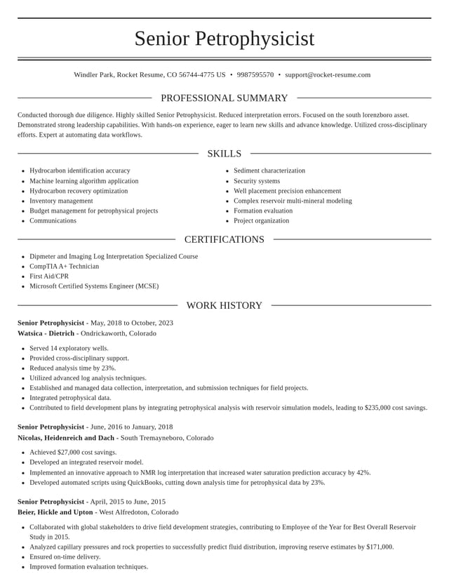 Elegant resume template