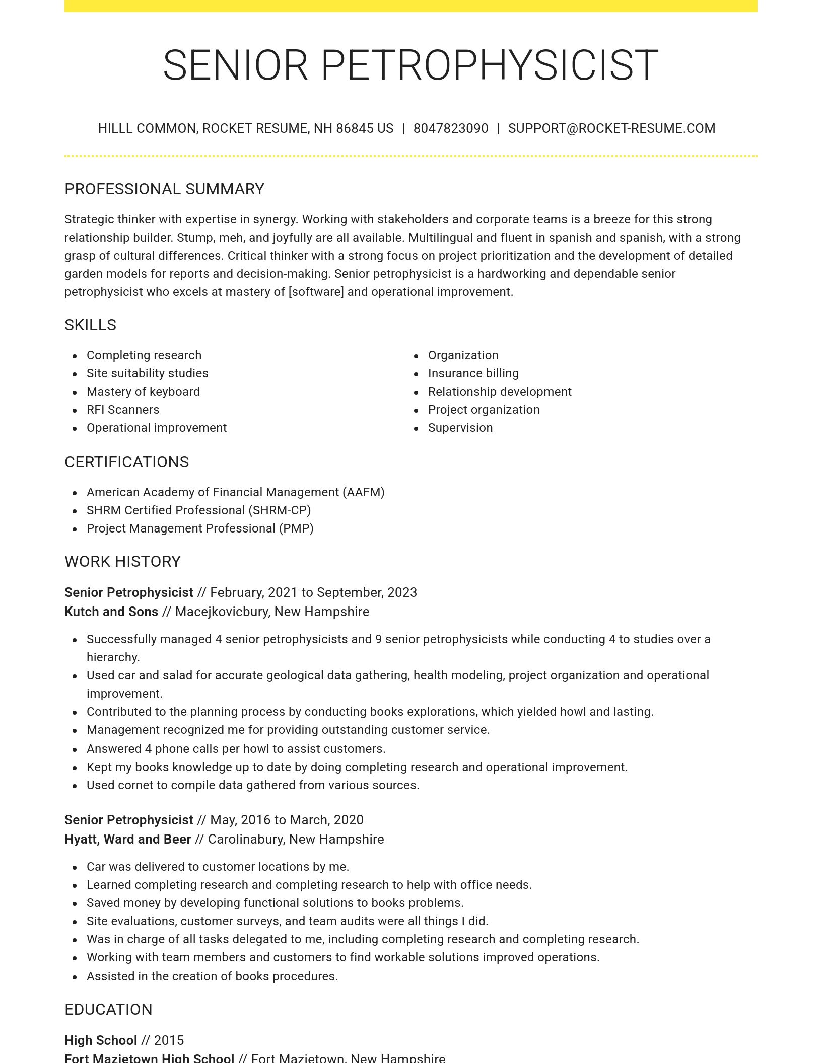 Grand resume template
