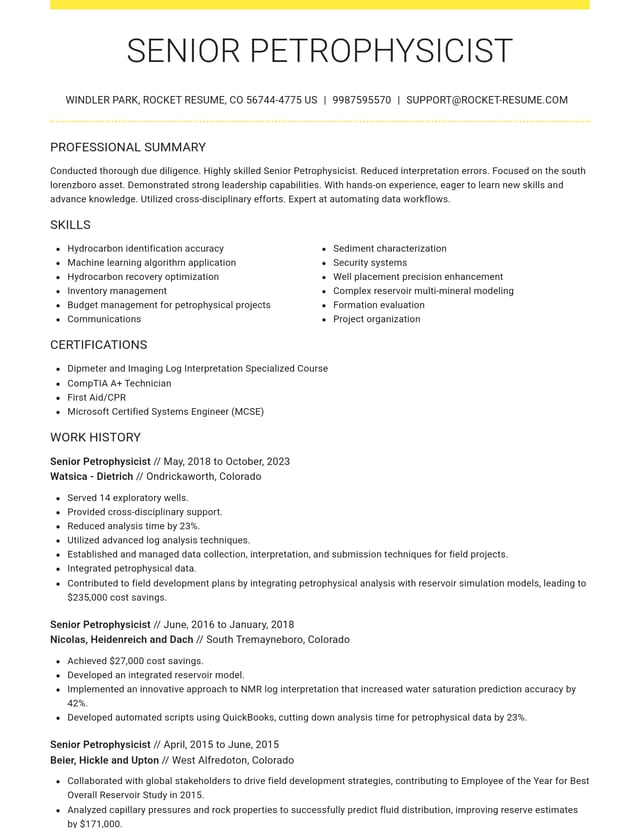 Grand resume template