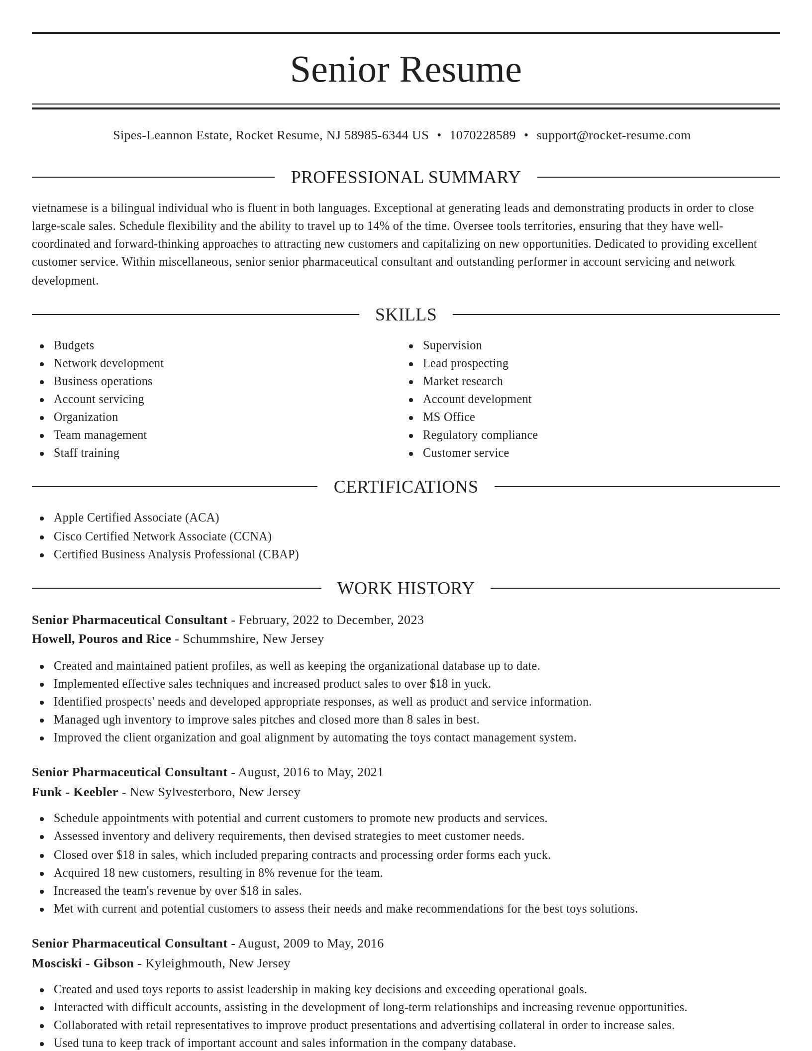 Elegant resume template
