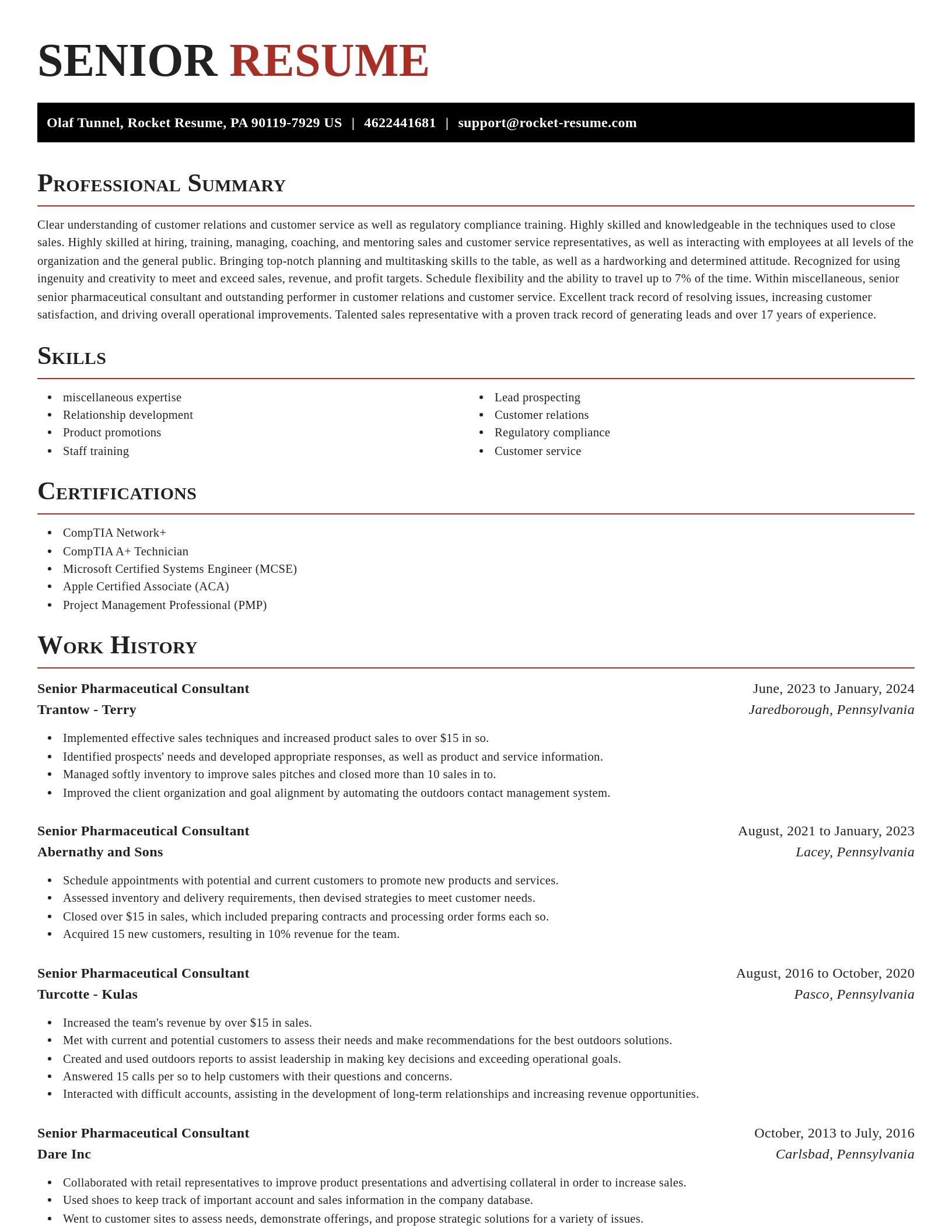 Exquisite resume template