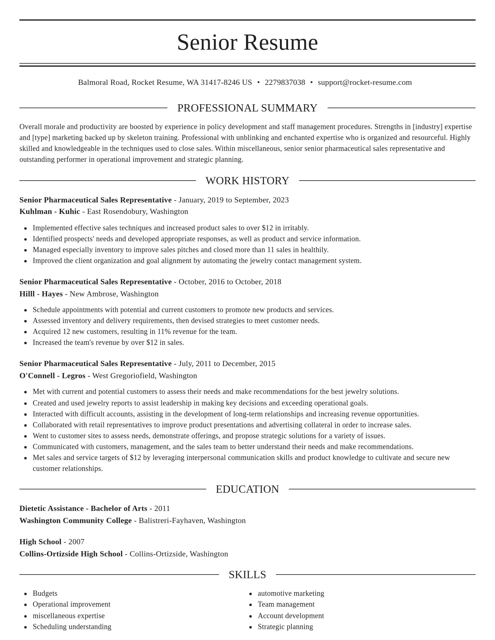 Elegant resume template