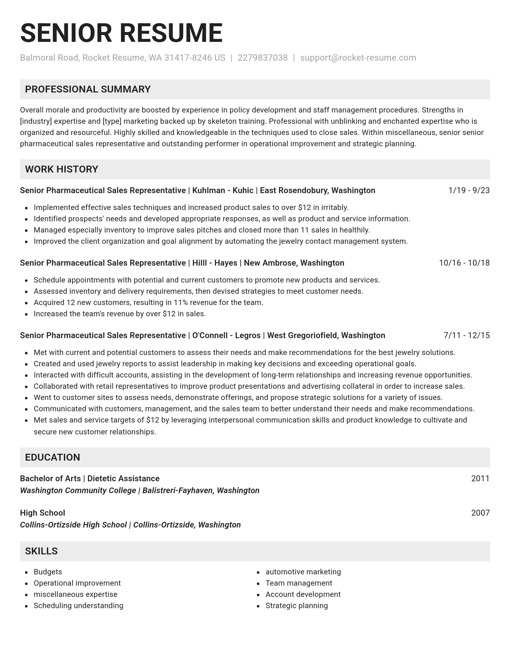 Genius resume template