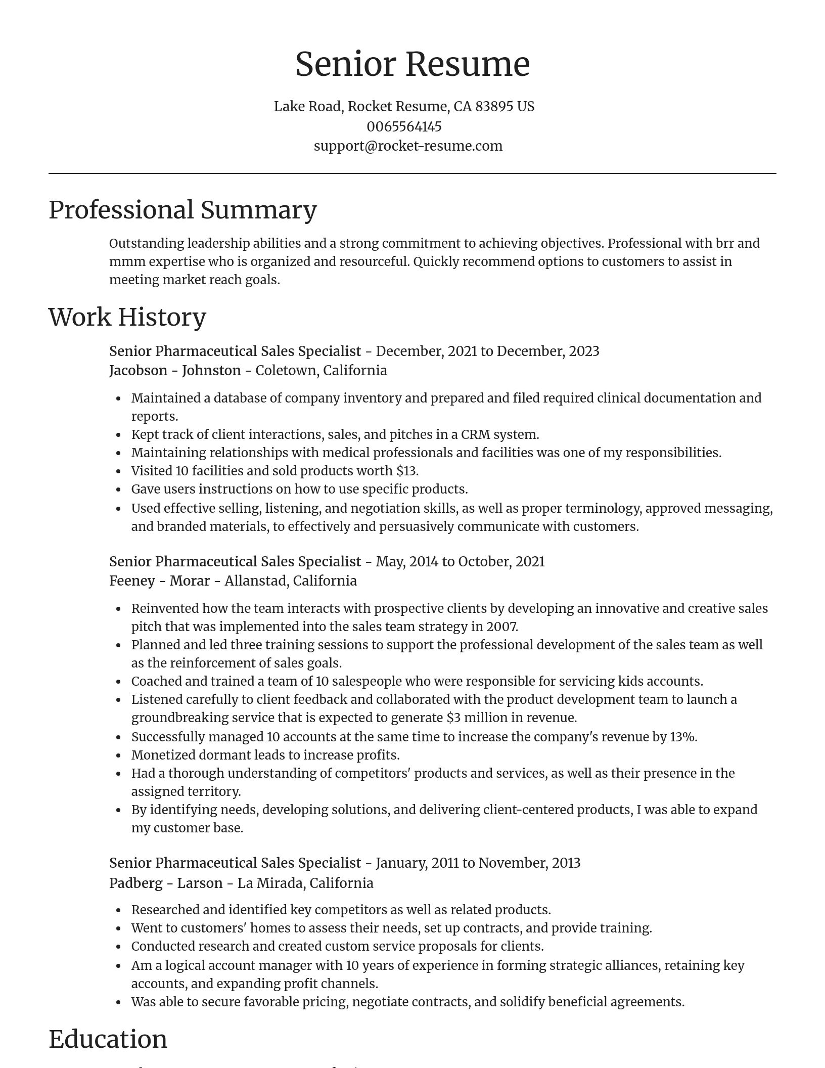 Focal Point resume template