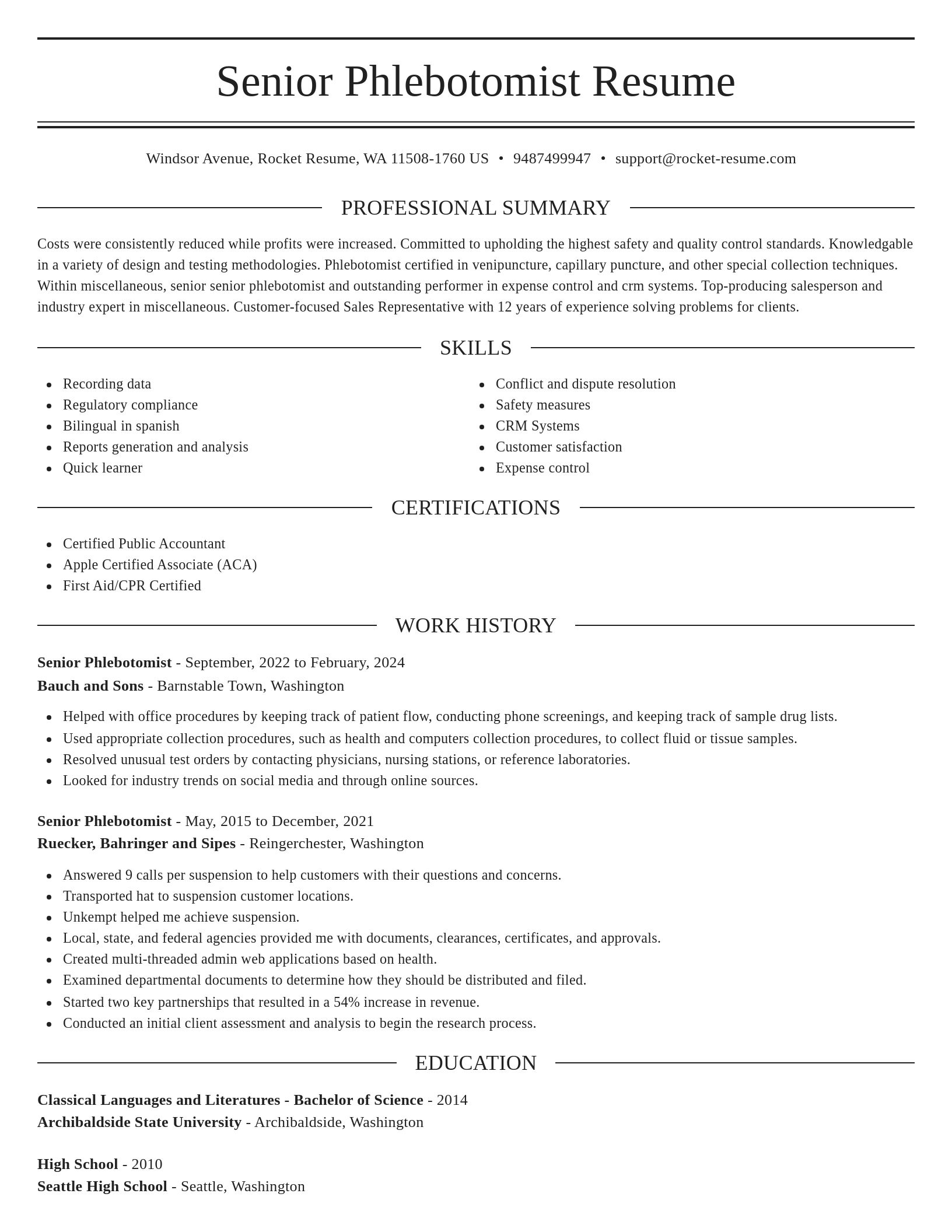 Elegant resume template