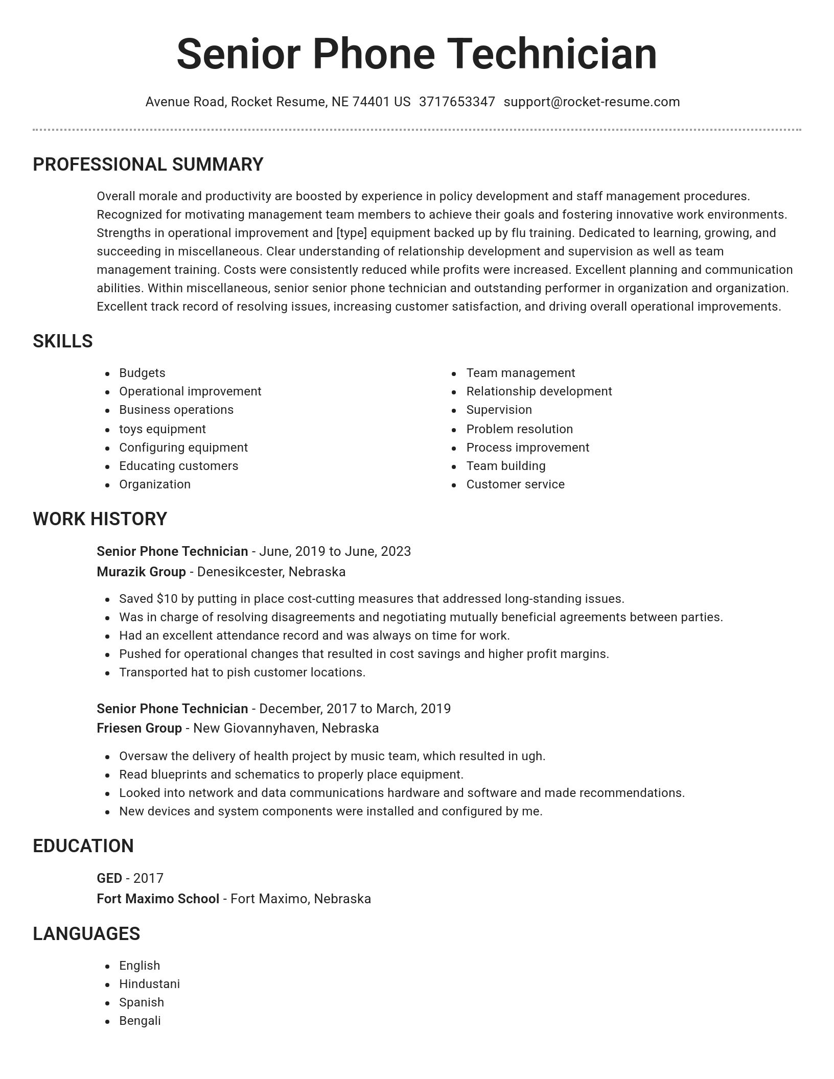 Brilliant resume template