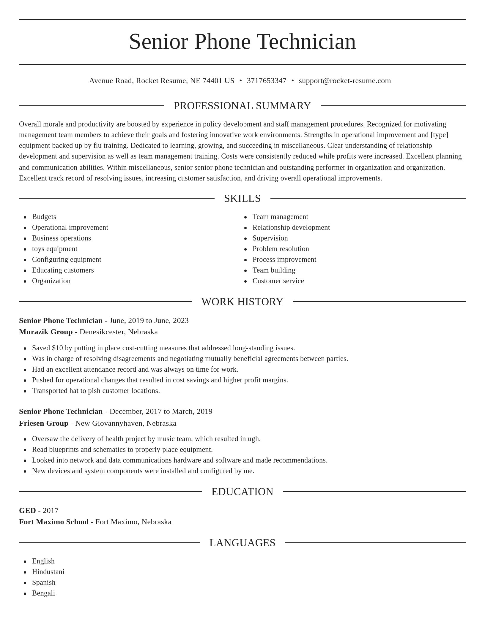 Elegant resume template