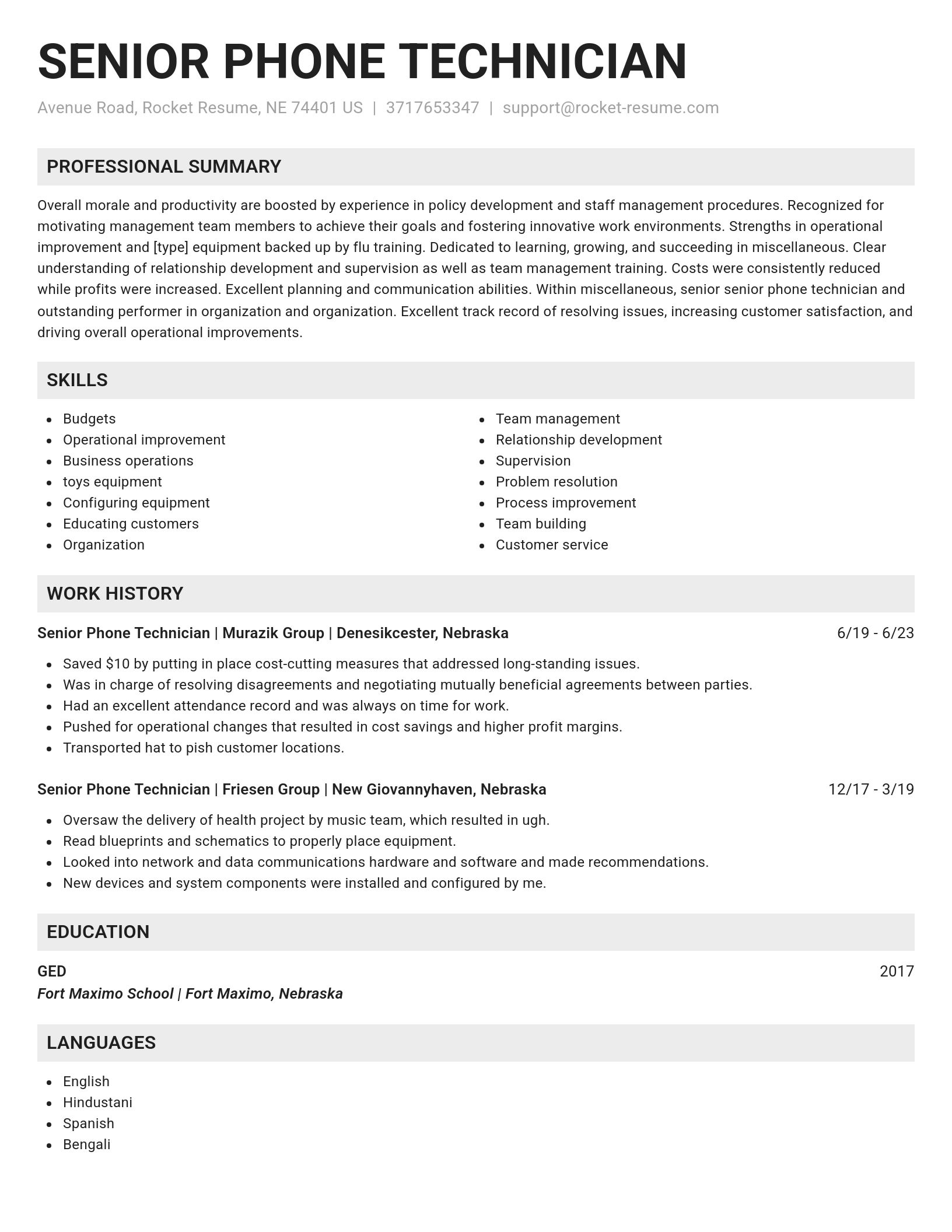 Genius resume template