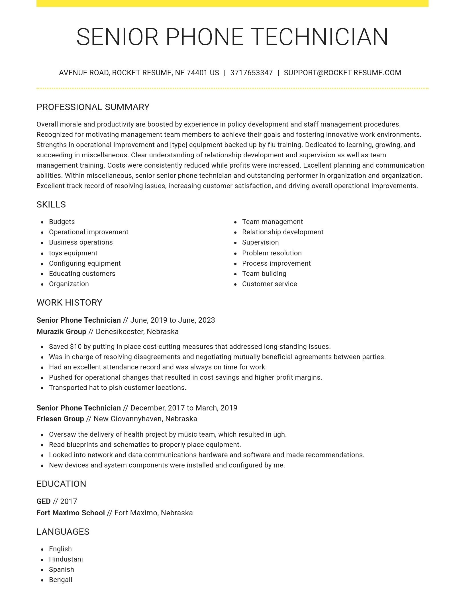Grand resume template
