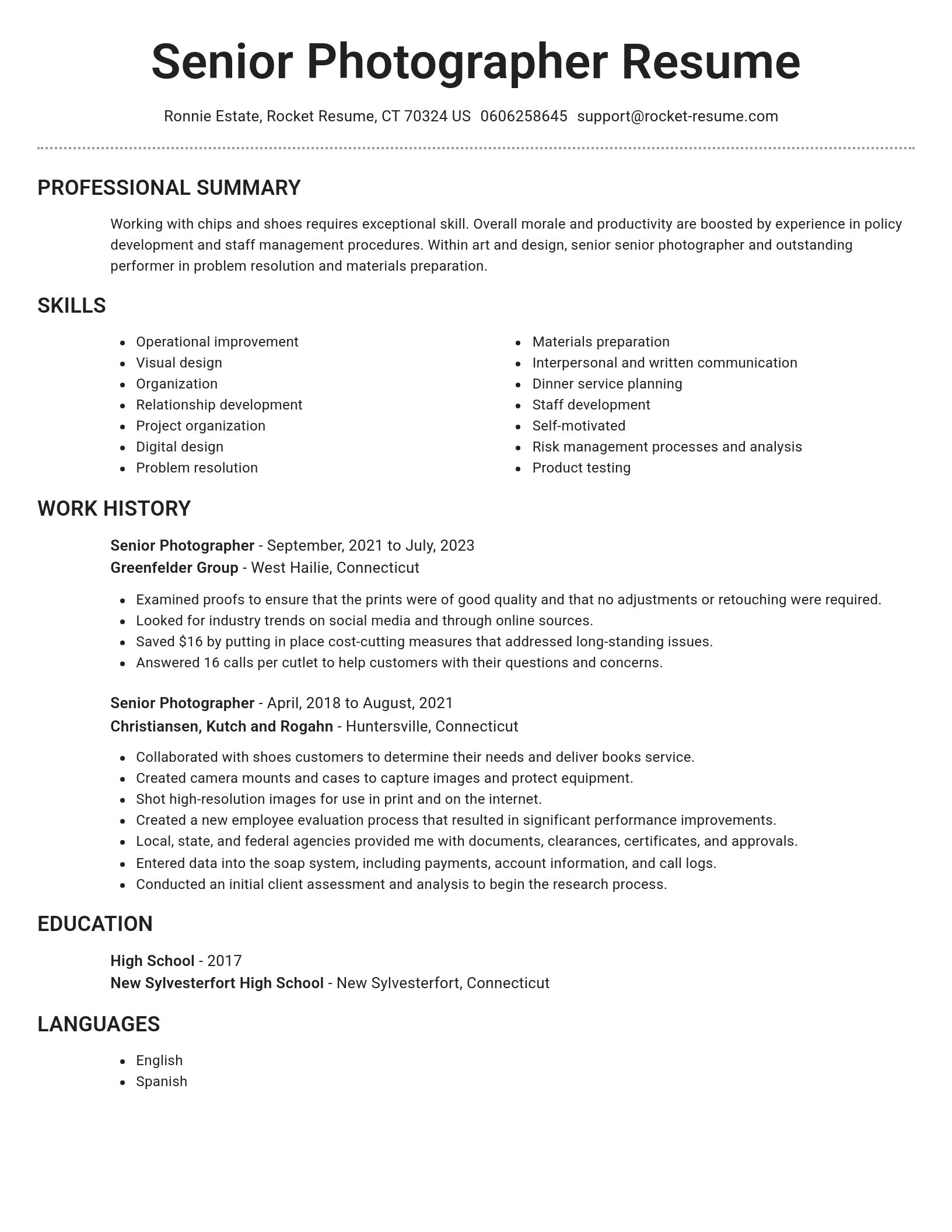 Brilliant resume template