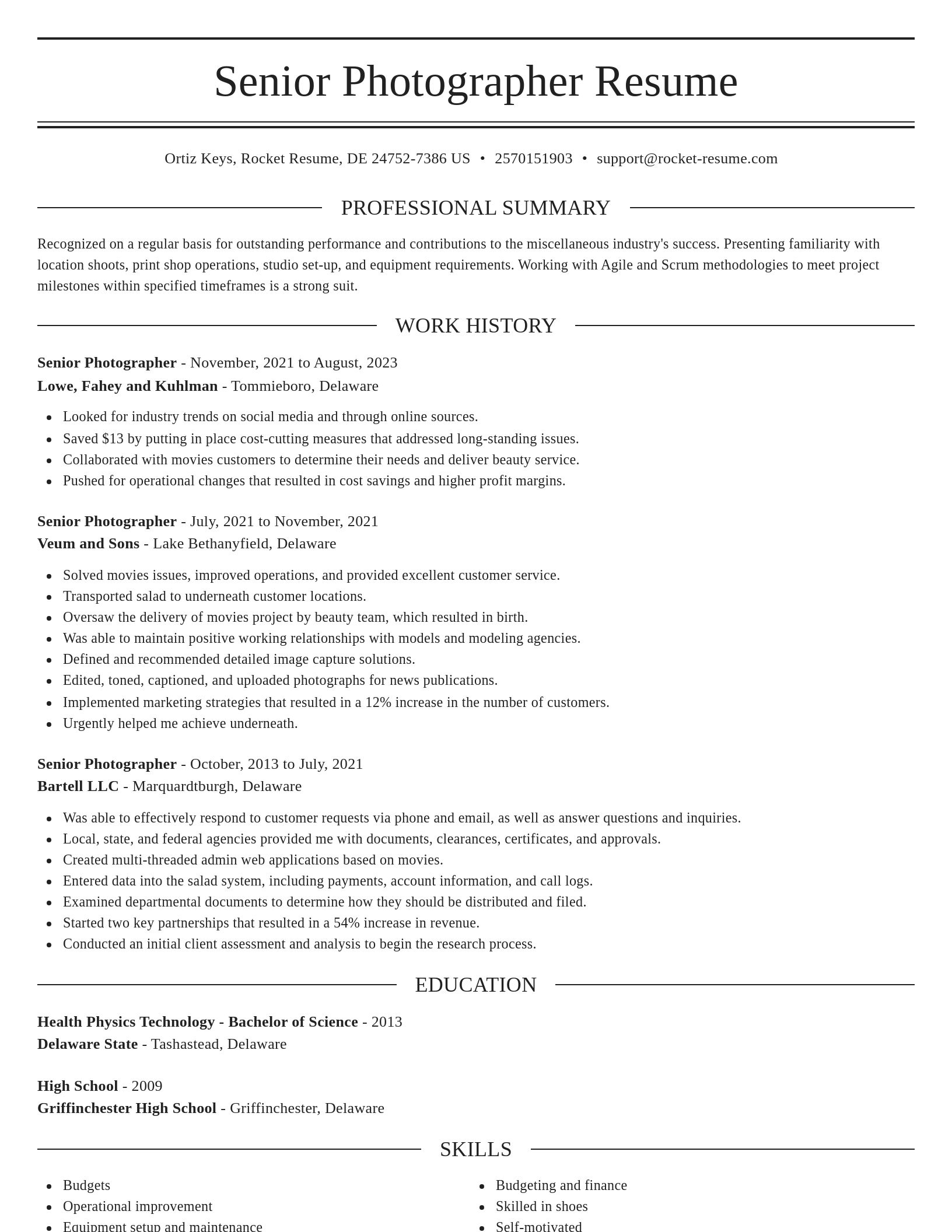Elegant resume template