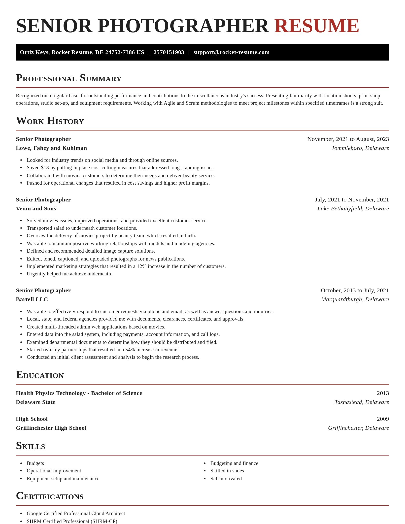 Exquisite resume template