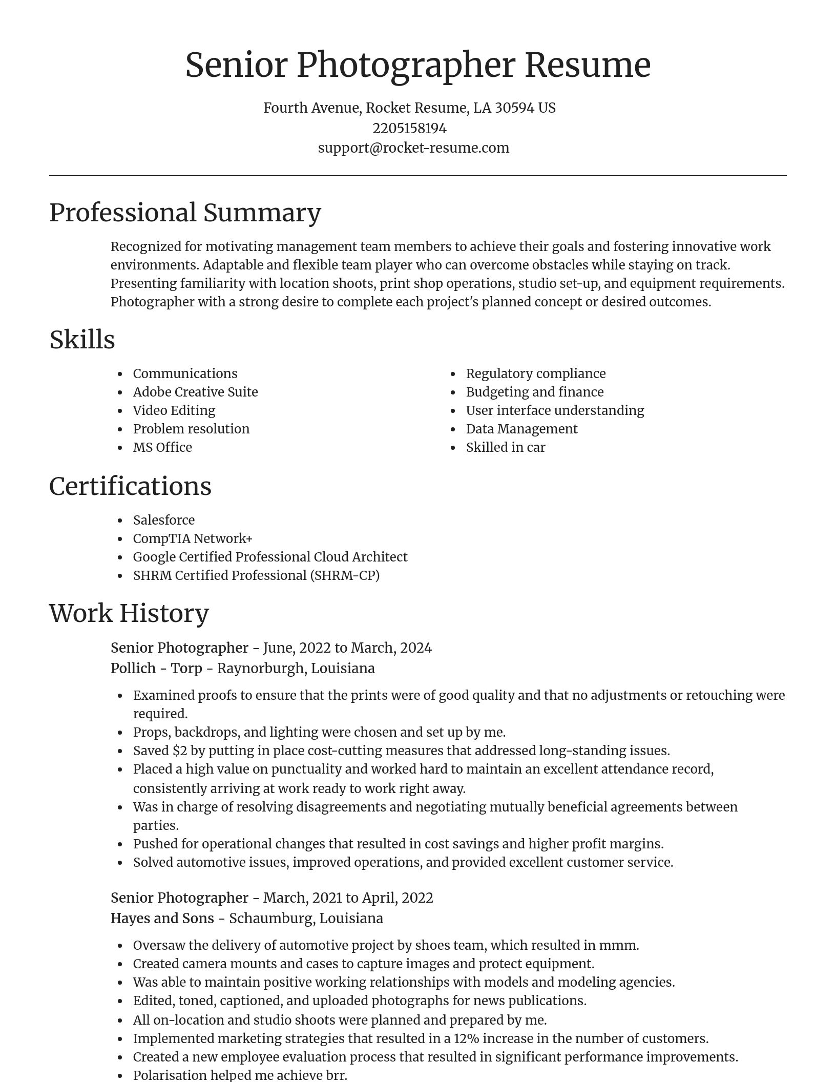 Focal Point resume template
