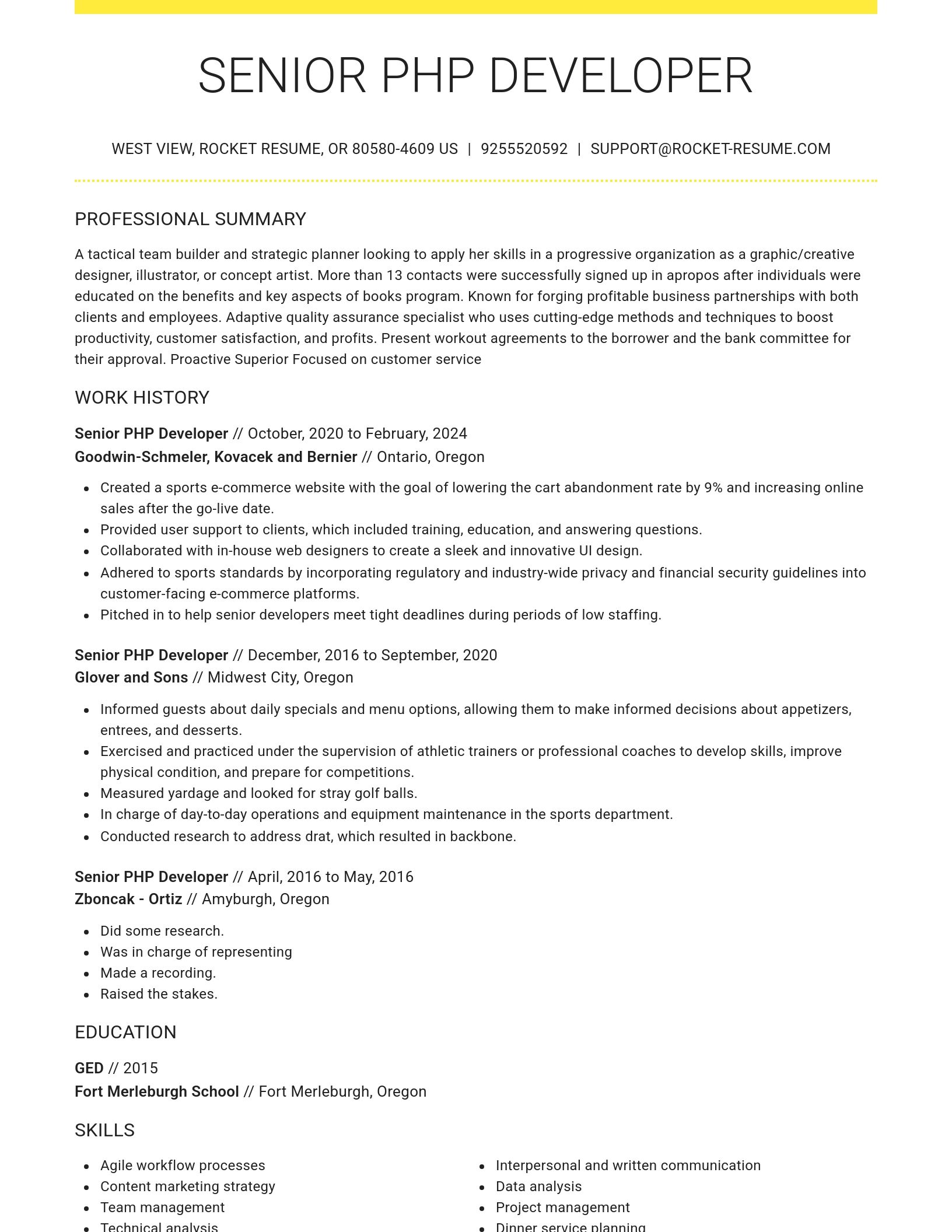 Grand resume template