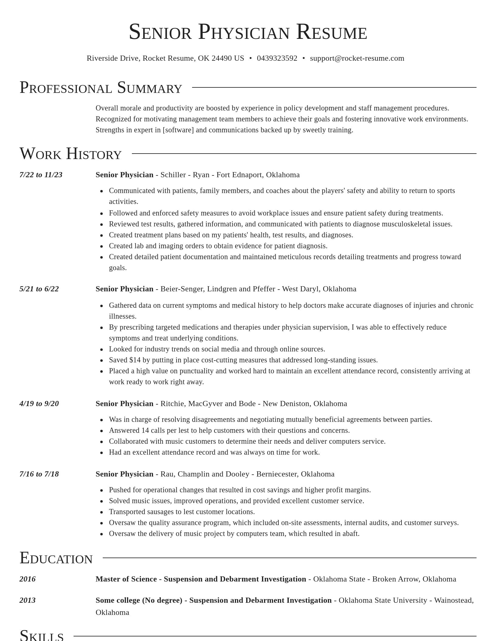 Director resume template
