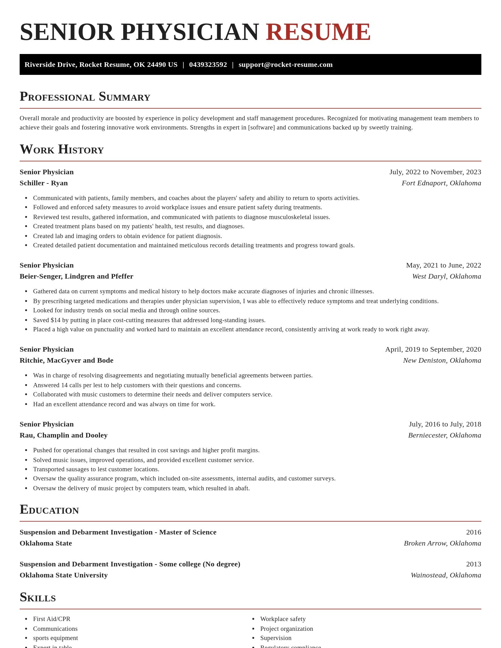 Exquisite resume template
