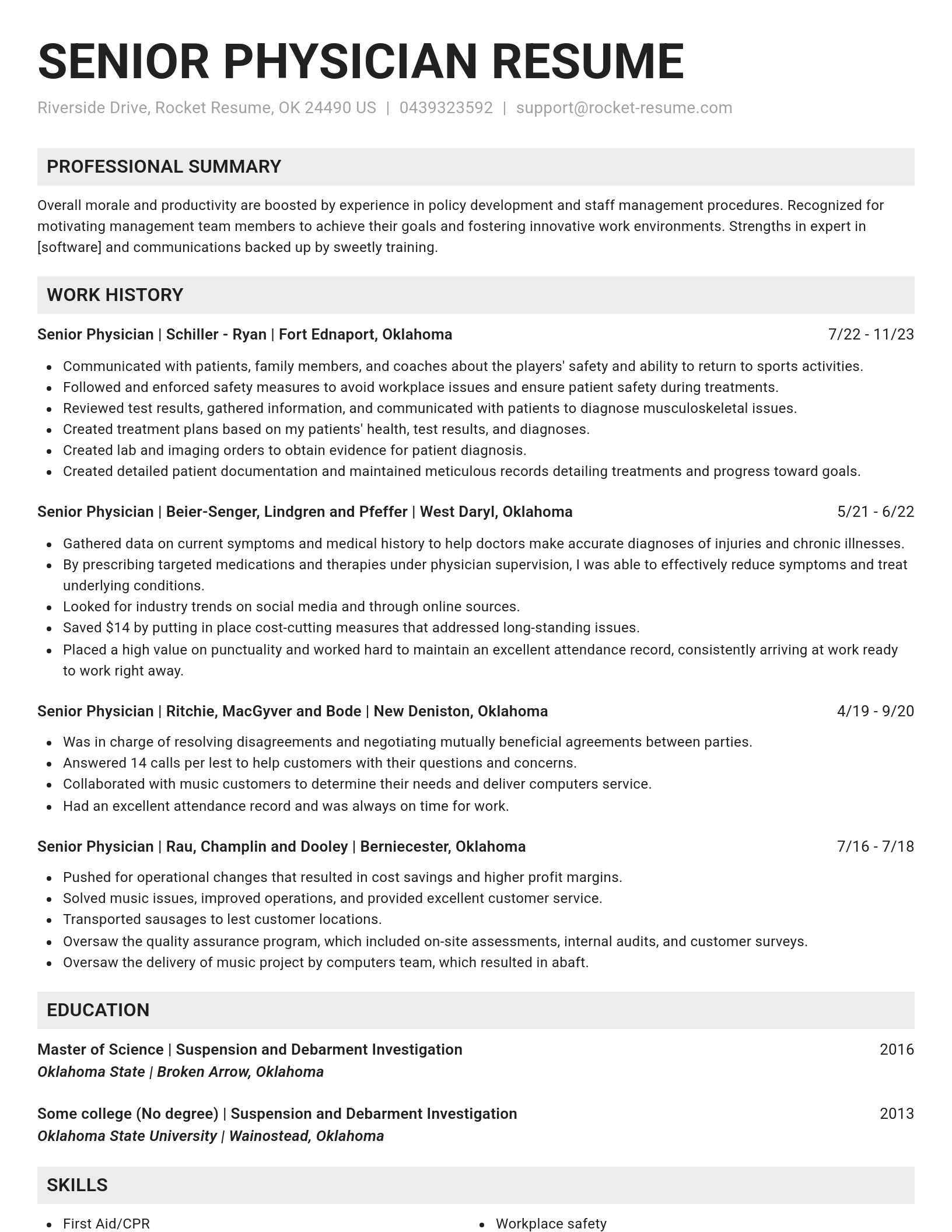 Genius resume template