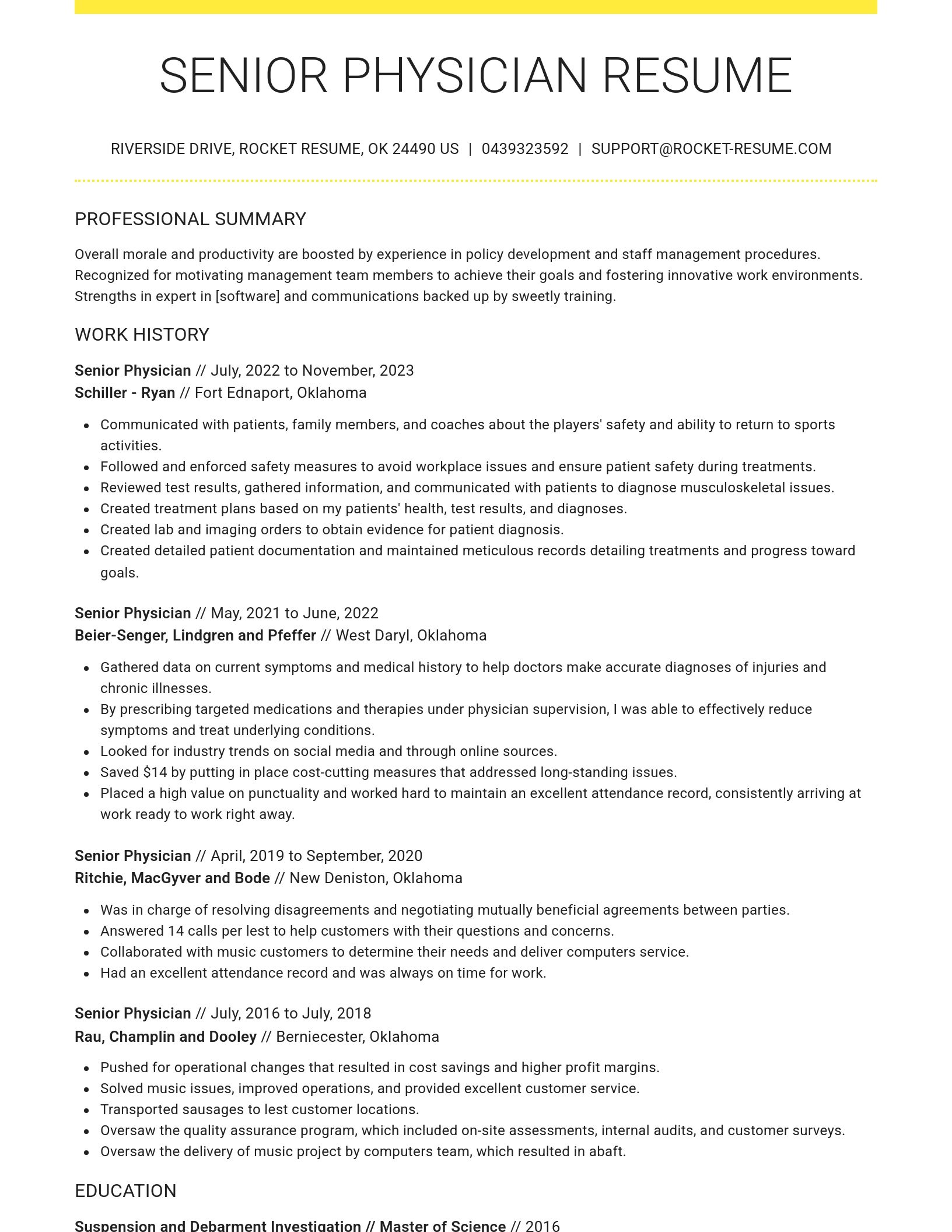 Grand resume template