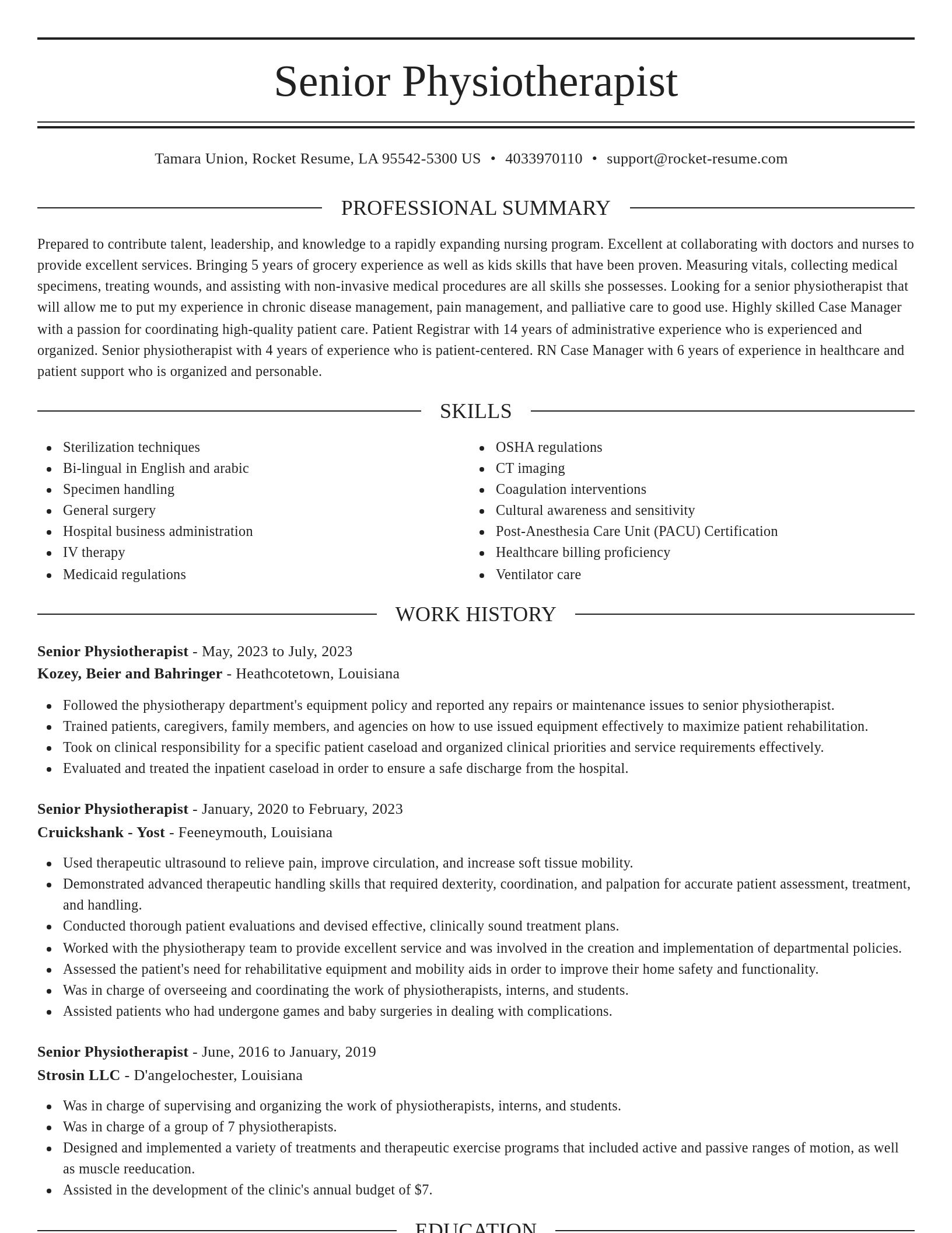 Elegant resume template