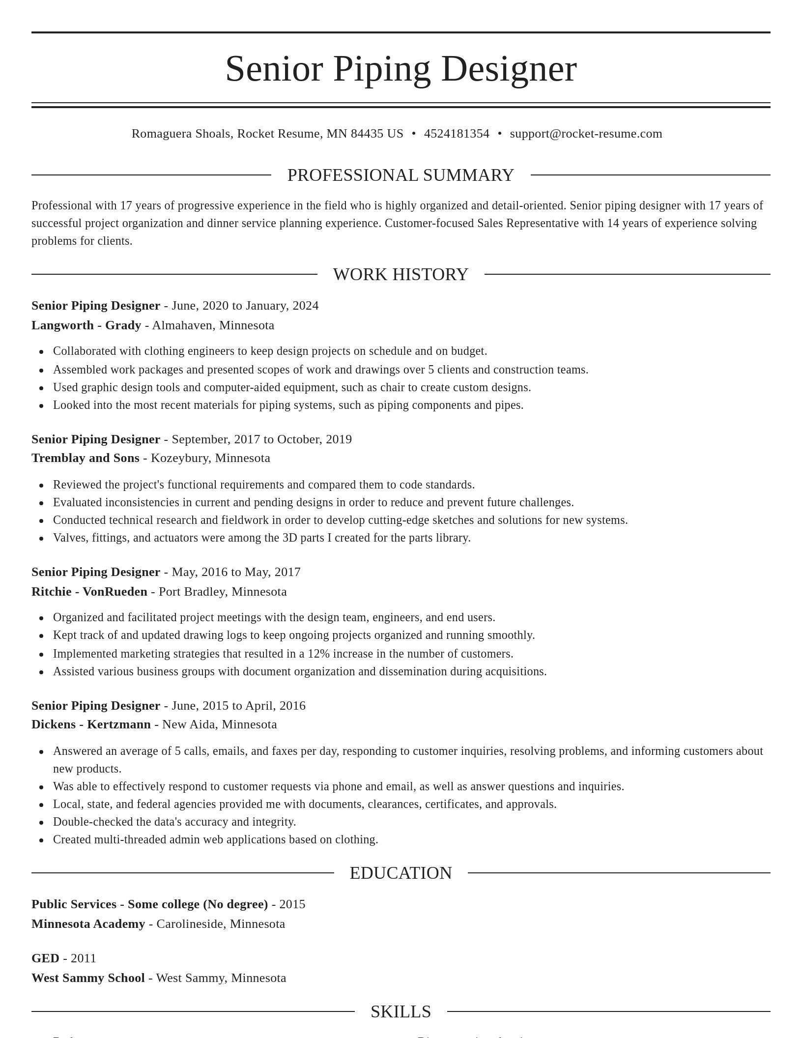 Elegant resume template