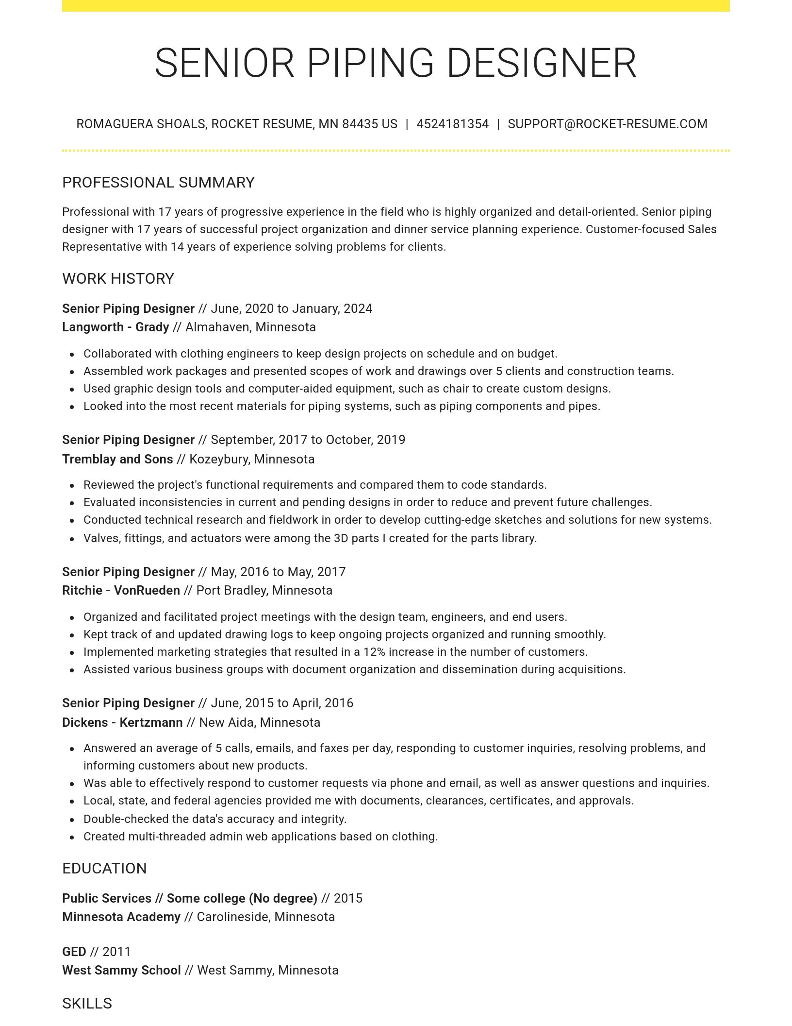 Grand resume template