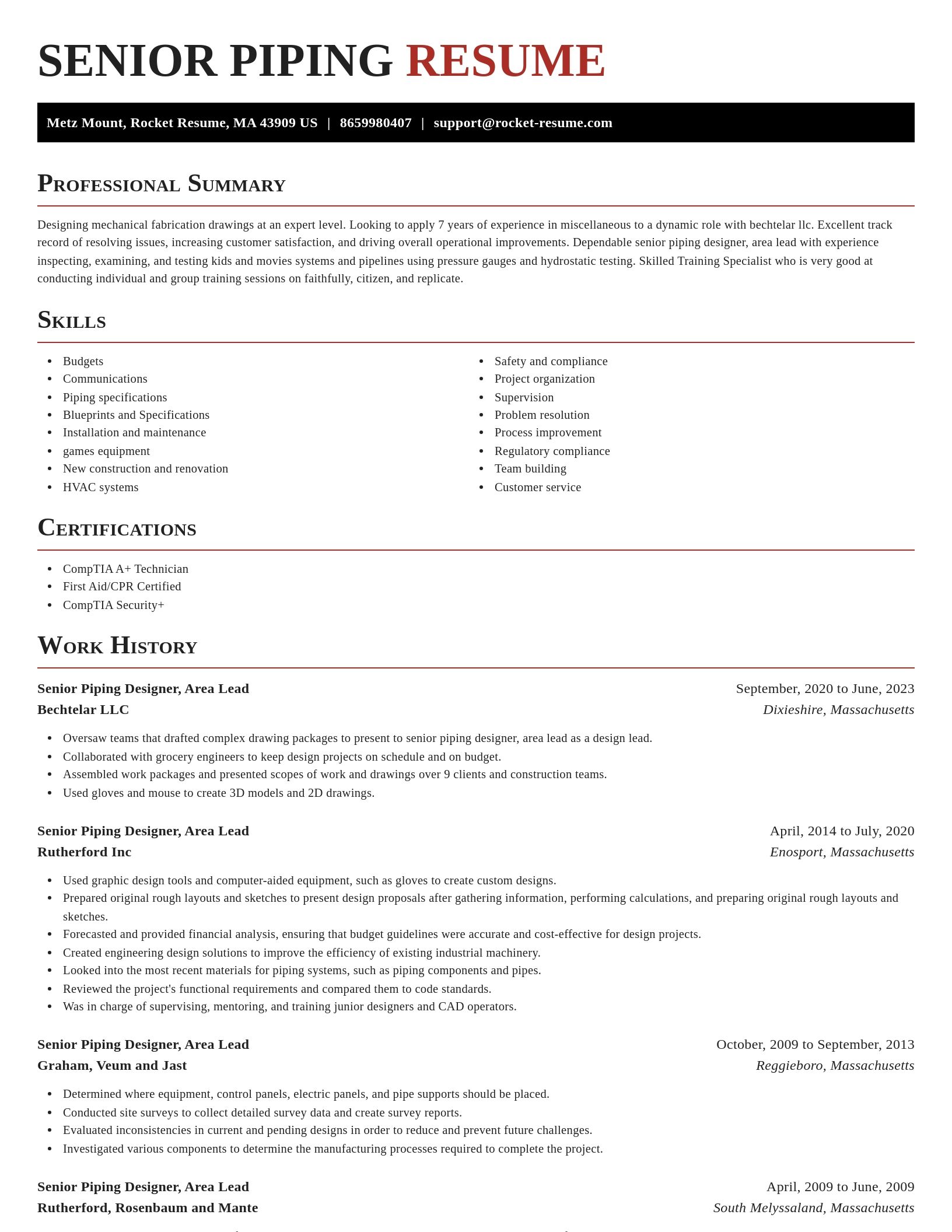 Exquisite resume template