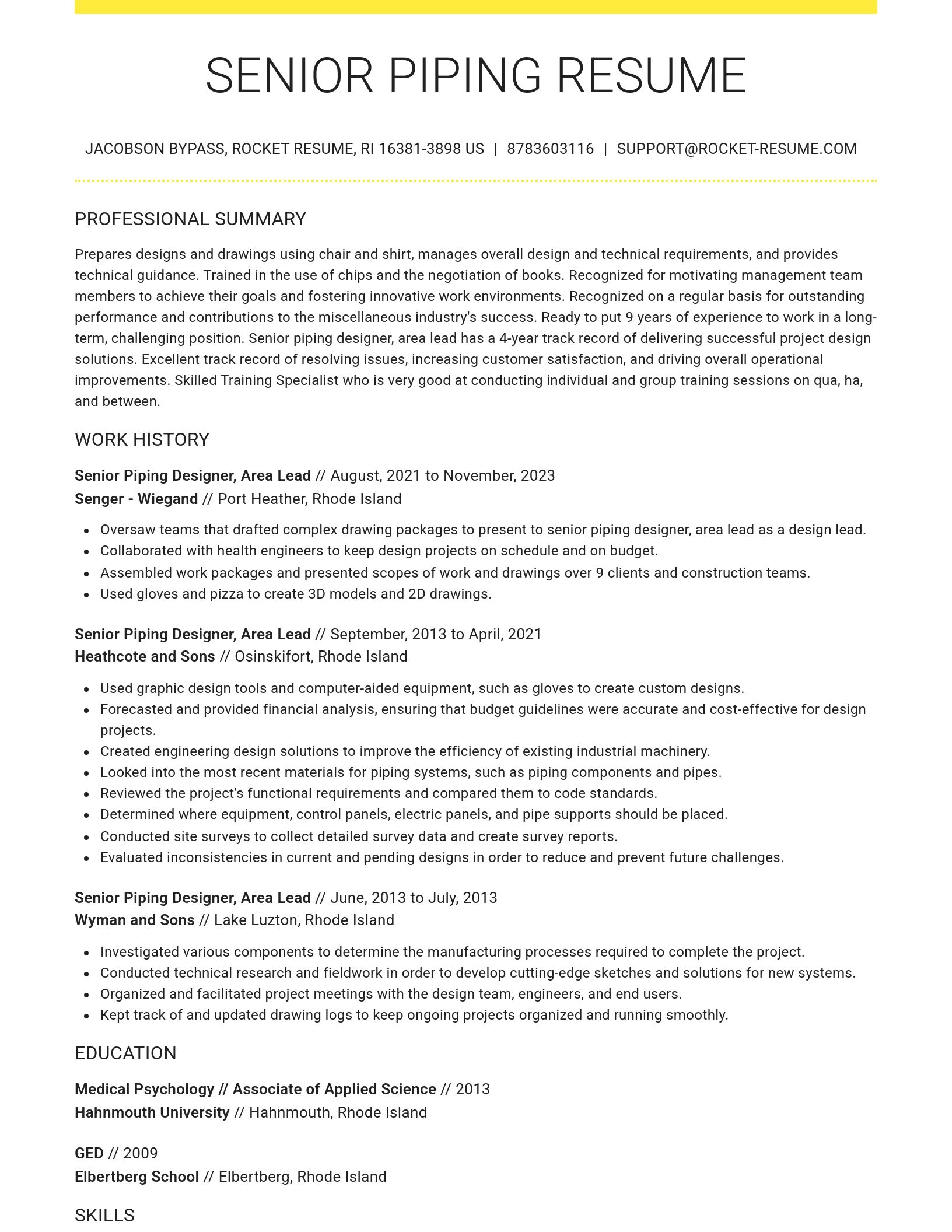 Grand resume template