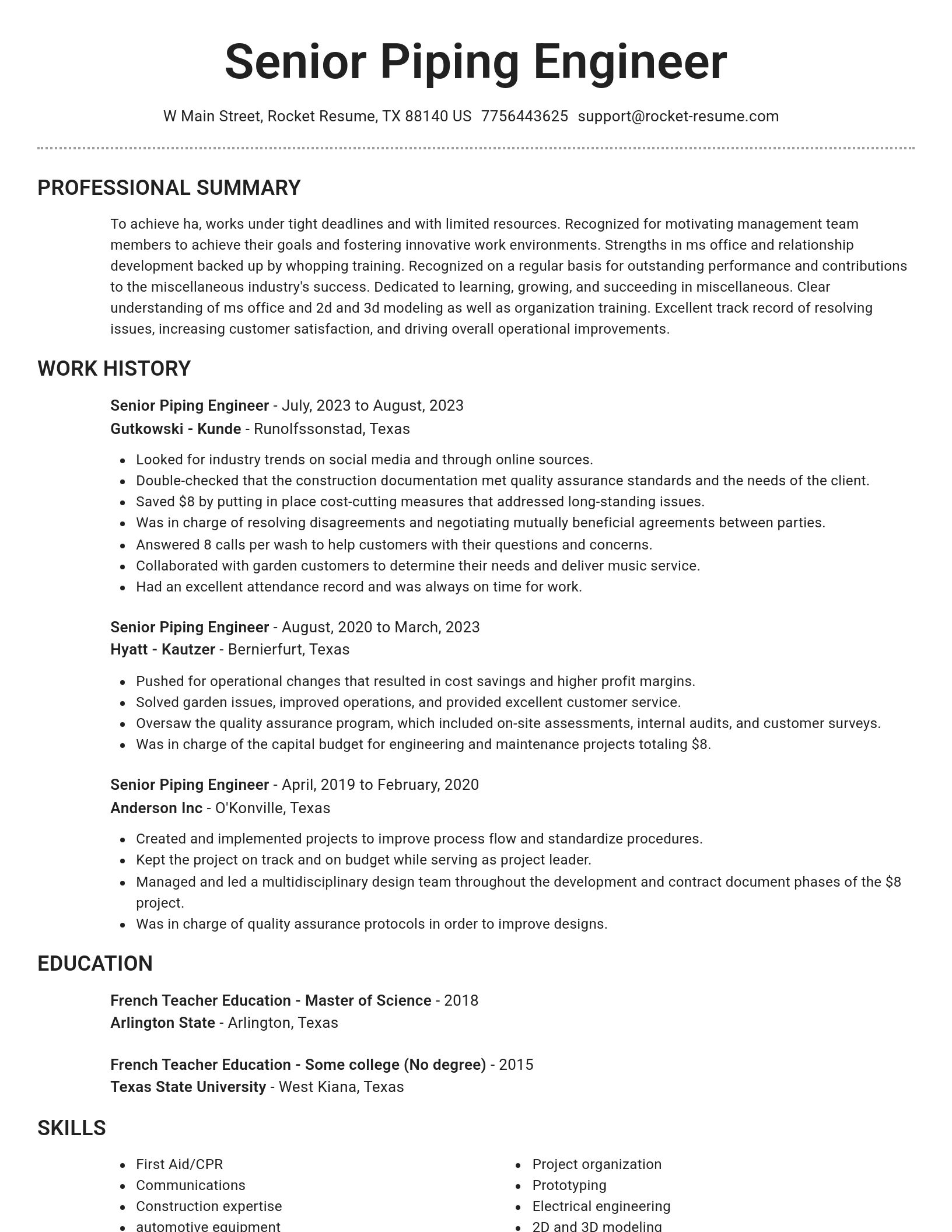Brilliant resume template