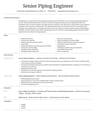 Senior Piping Engineer resume template