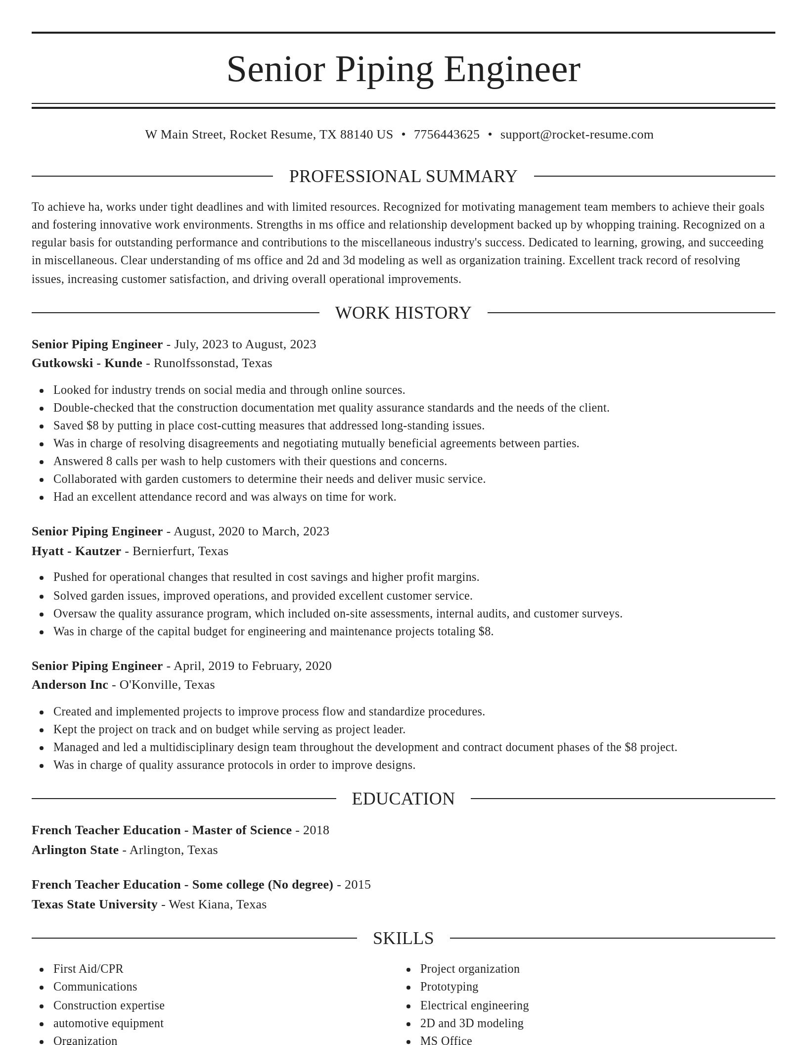 Elegant resume template