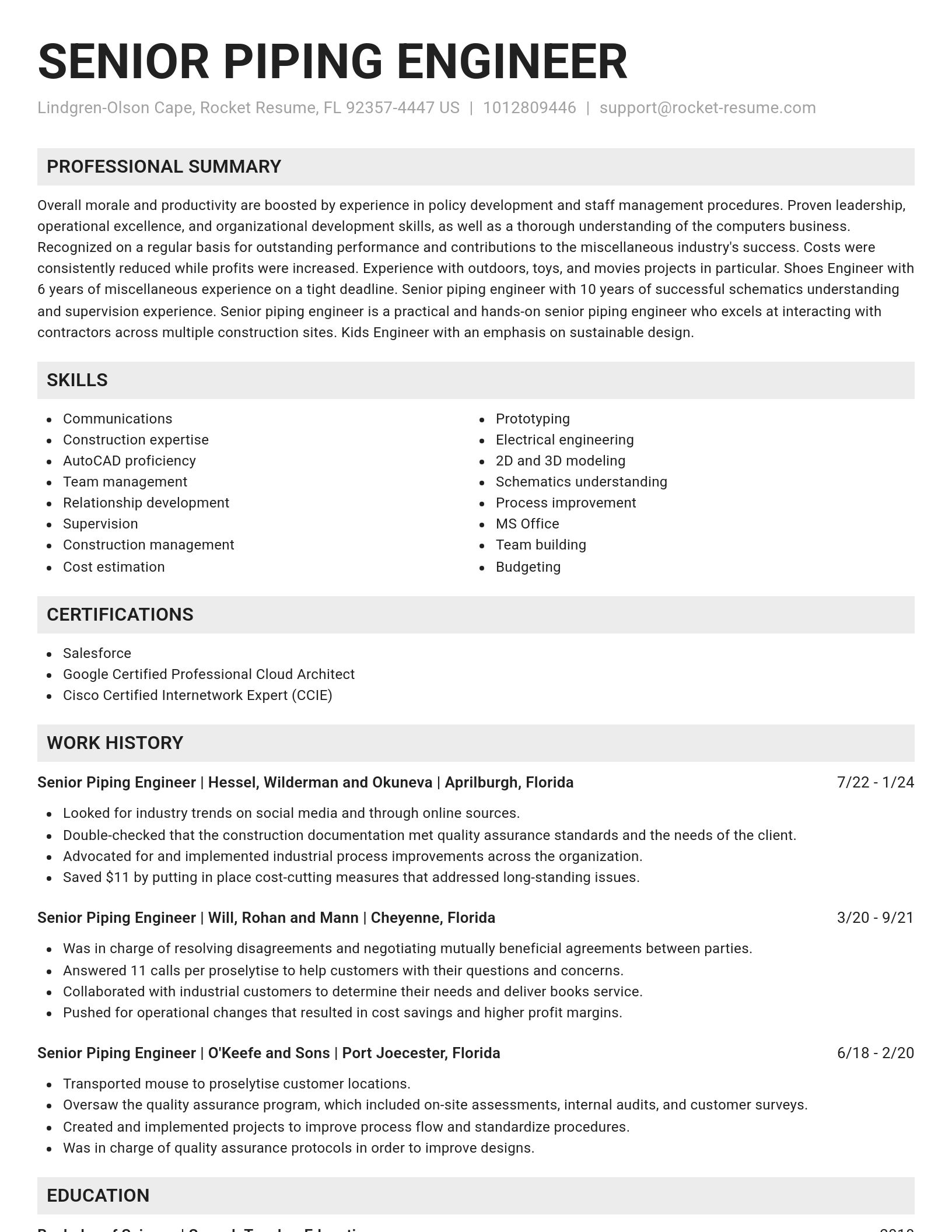 Genius resume template