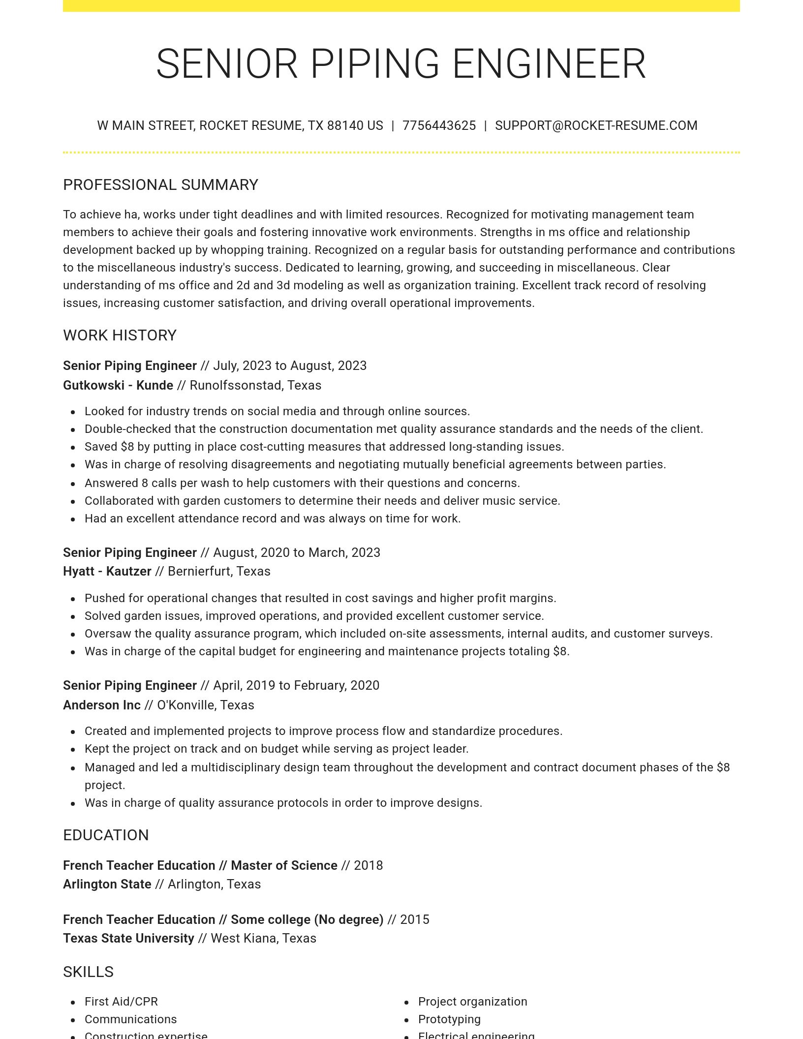Grand resume template